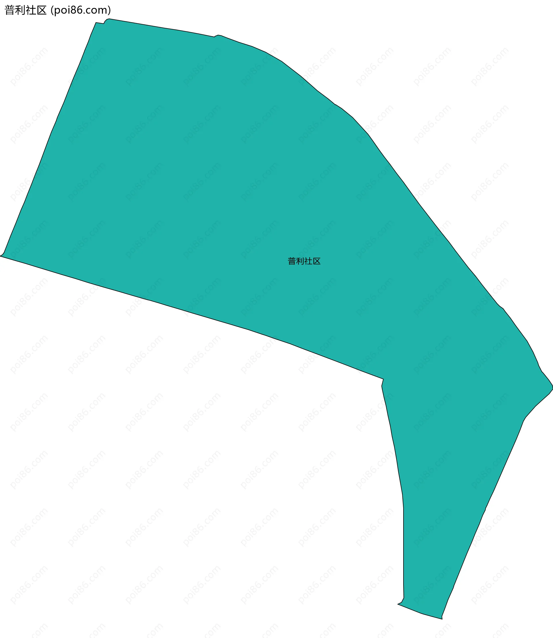 普利社区边界地图