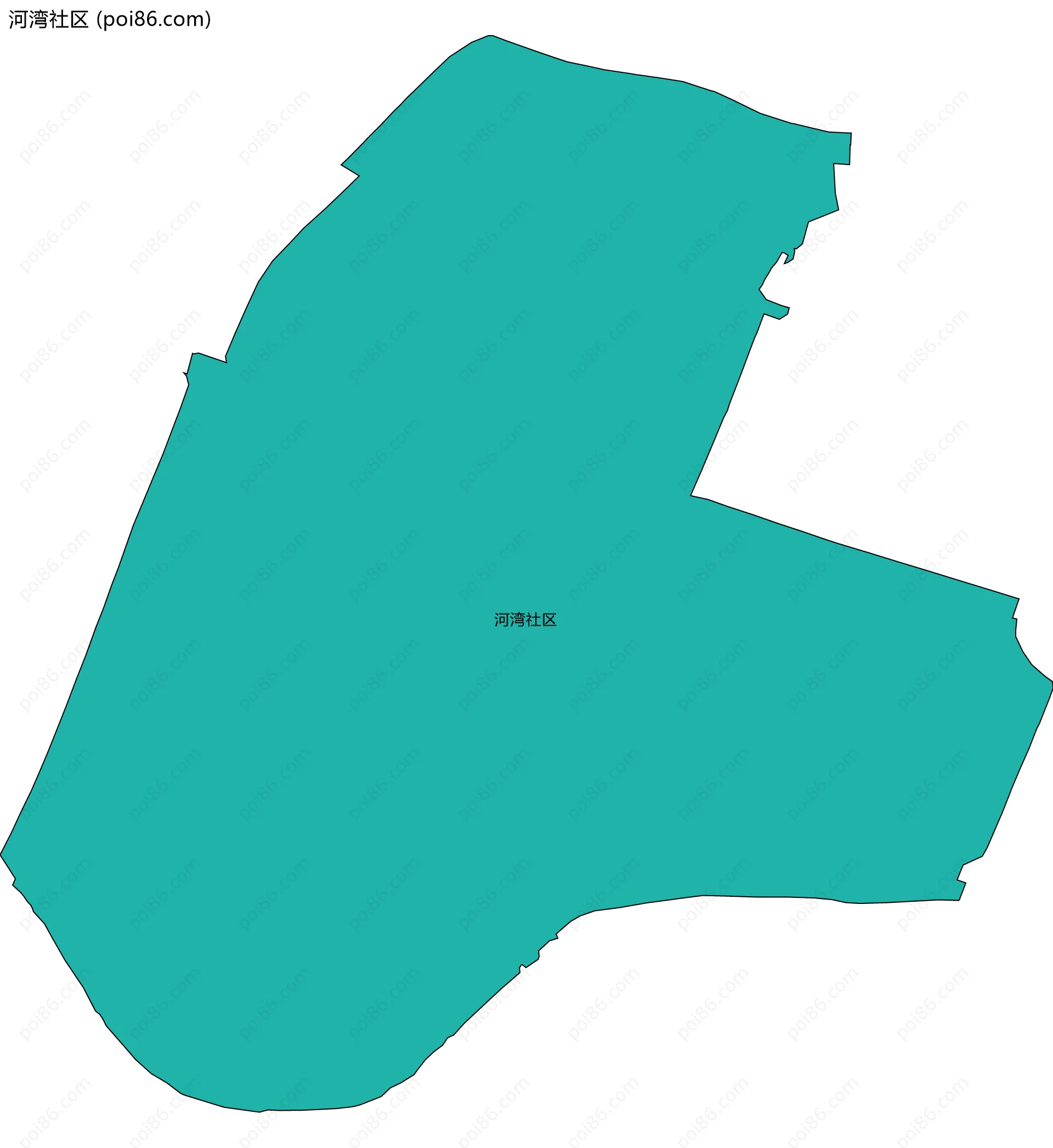 河湾社区边界地图