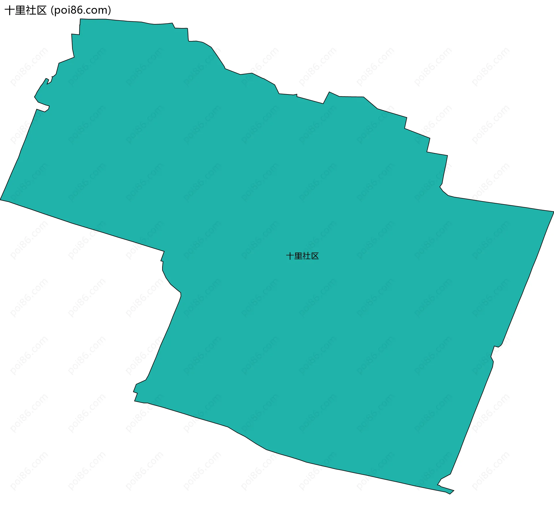 十里社区边界地图