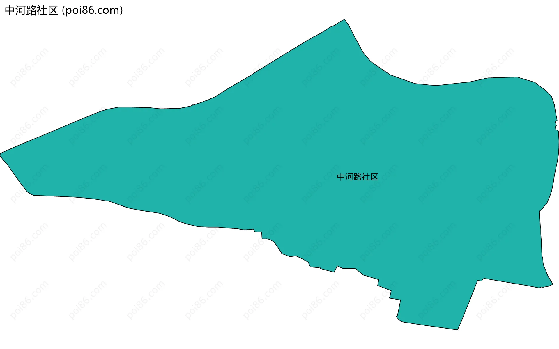 中河路社区边界地图