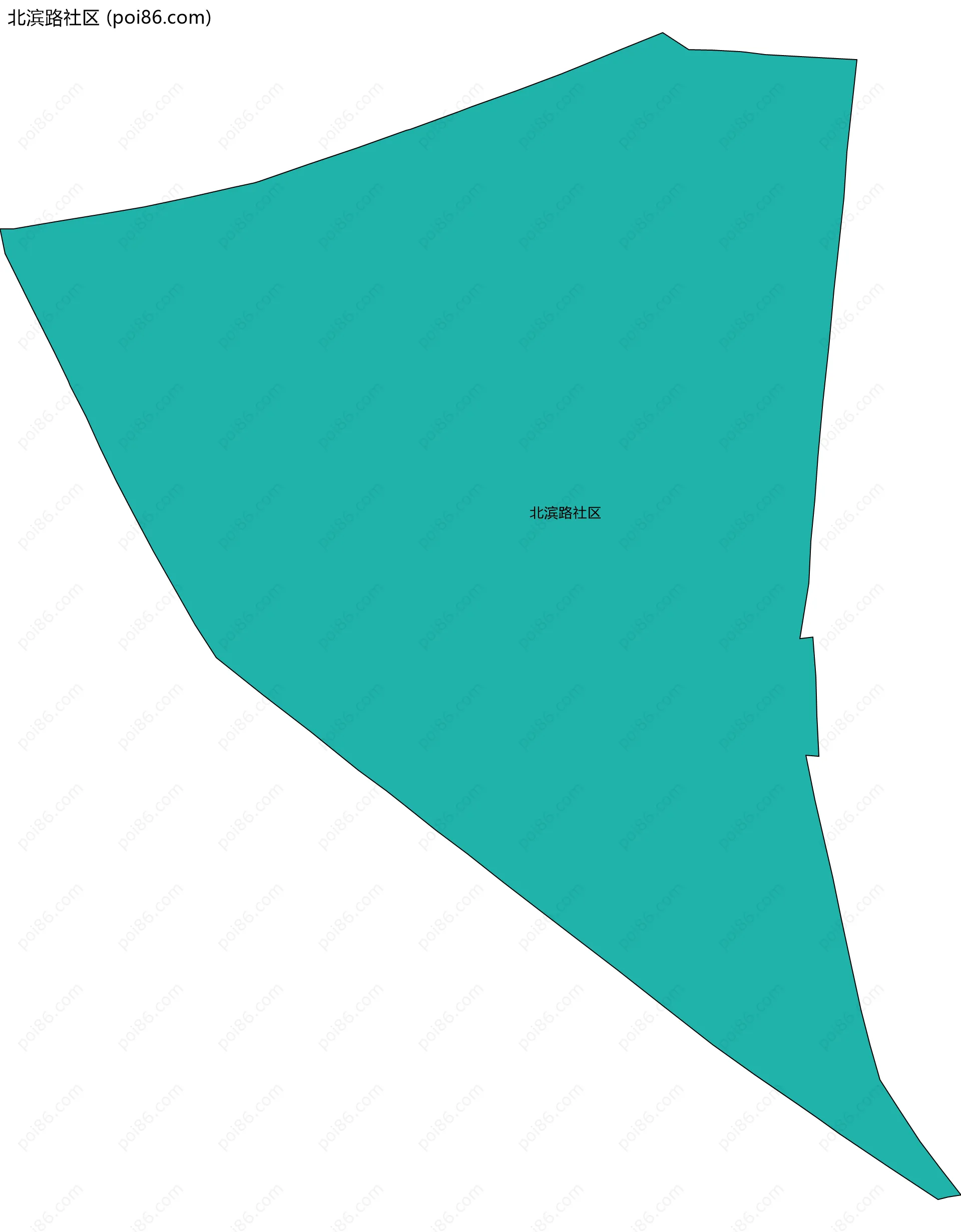 北滨路社区边界地图