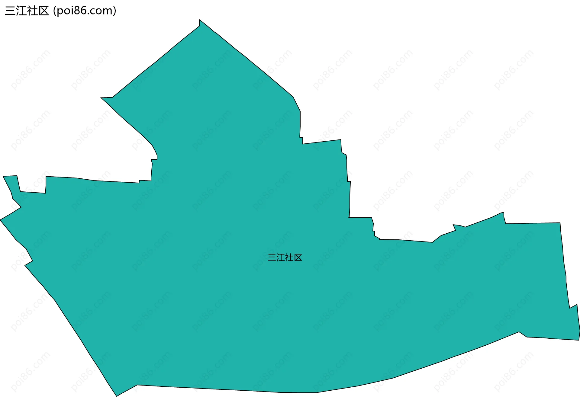 三江社区边界地图