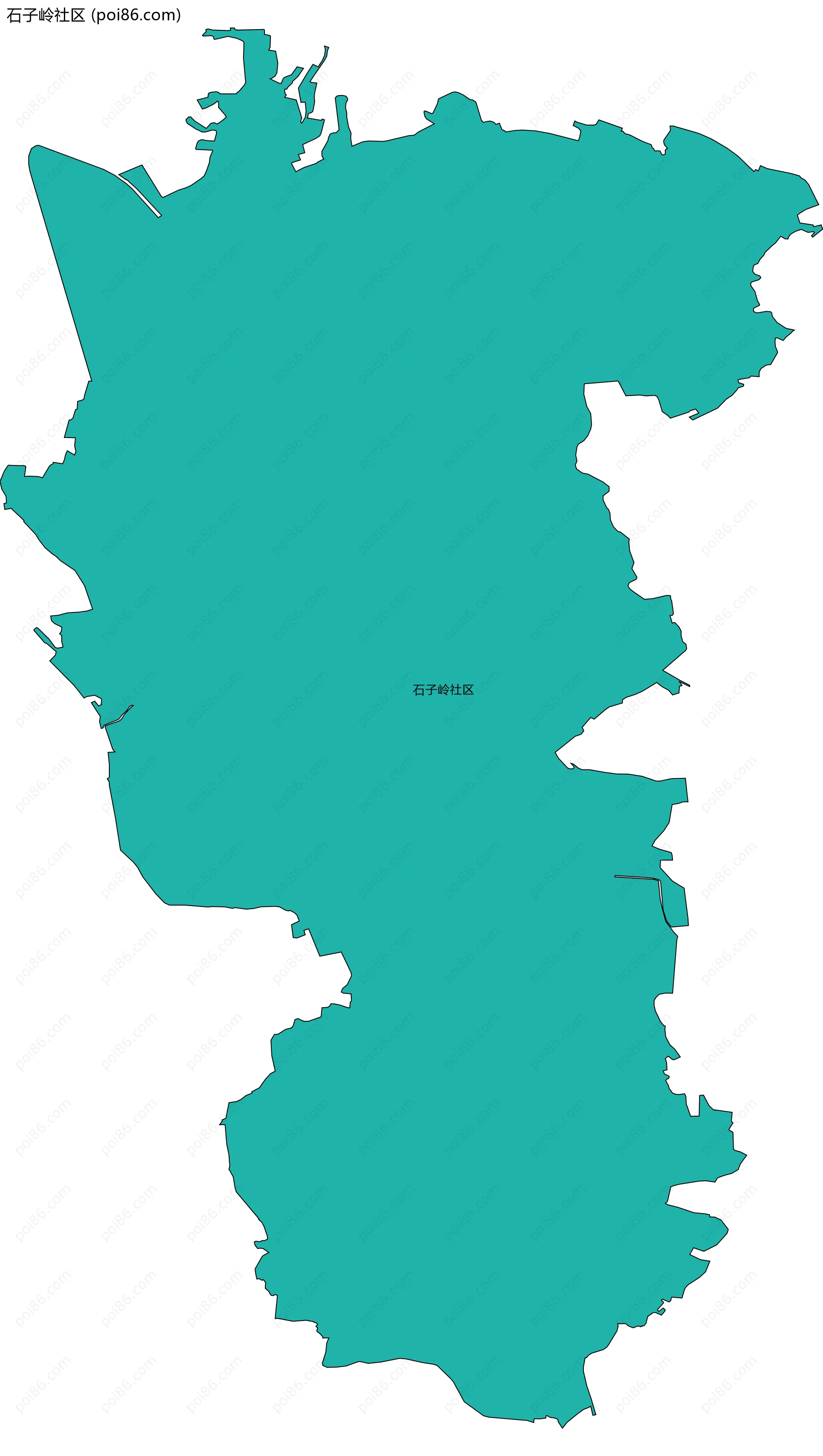 石子岭社区边界地图