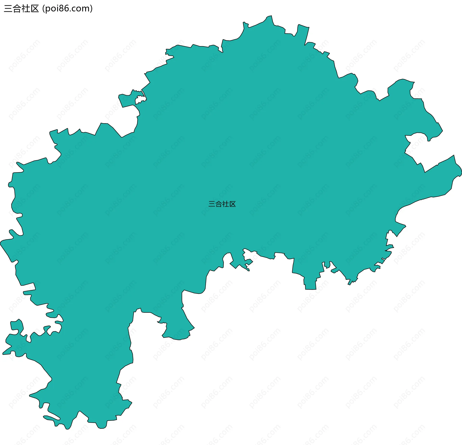 三合社区边界地图
