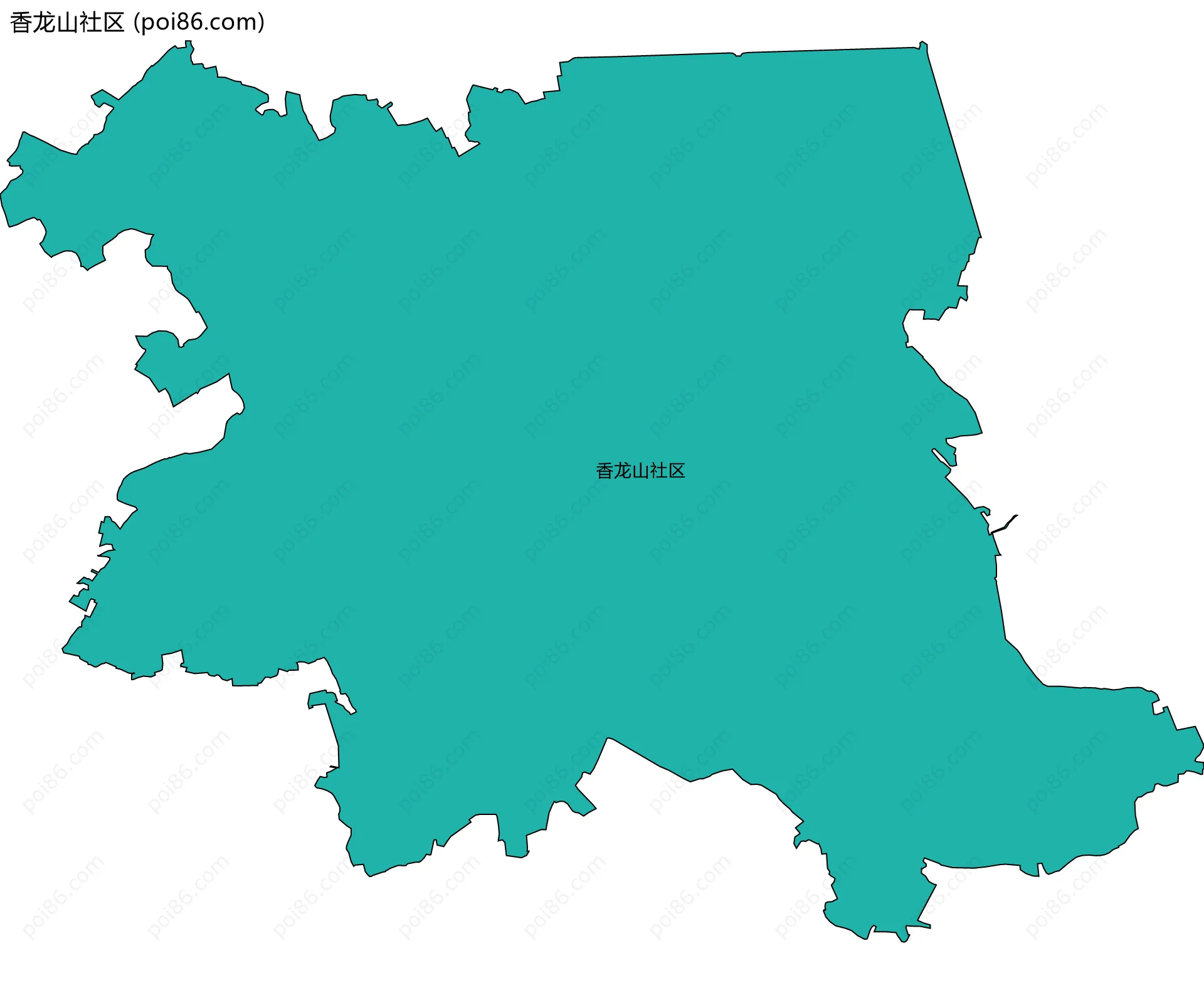 香龙山社区边界地图