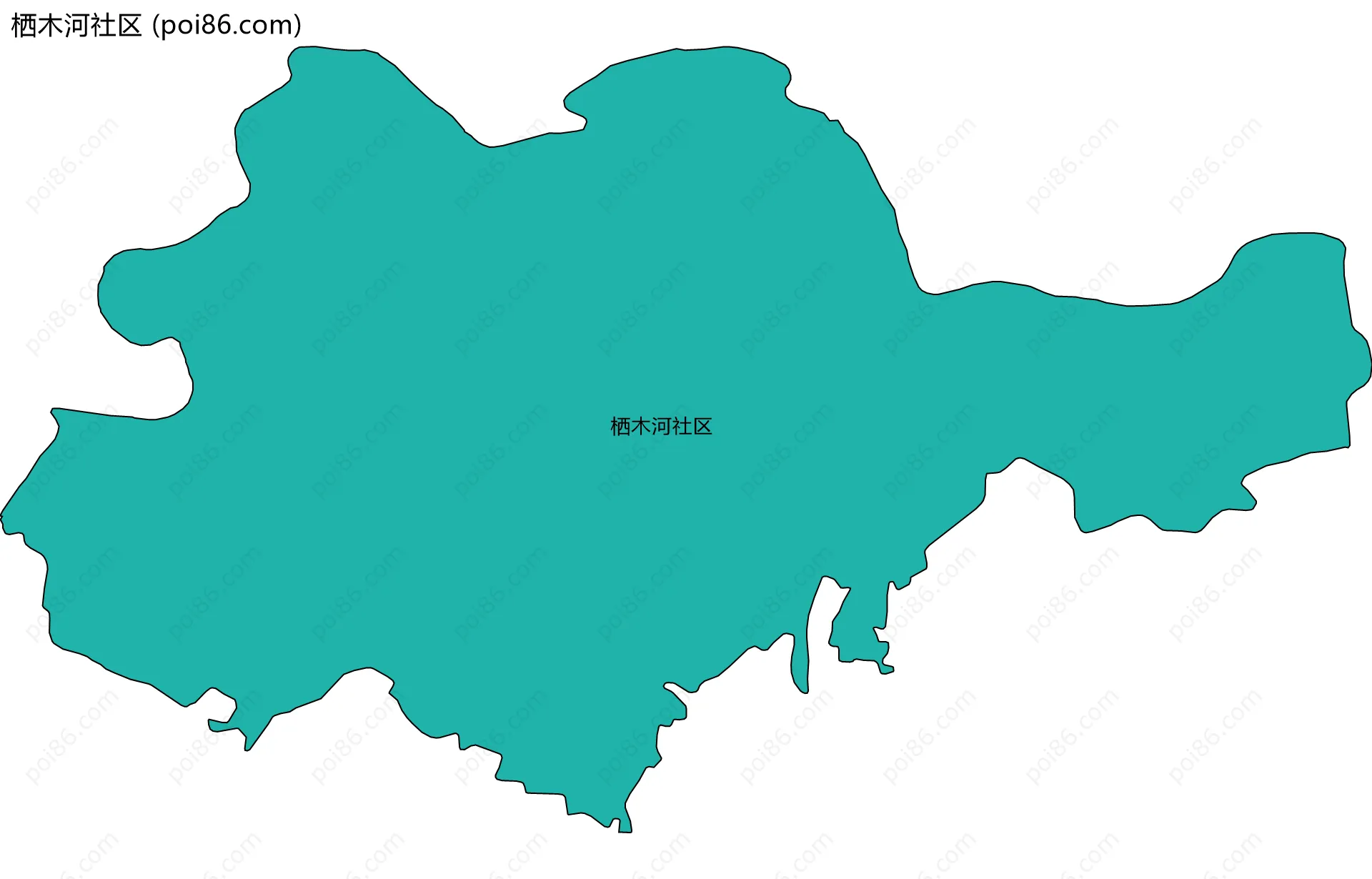 栖木河社区边界地图