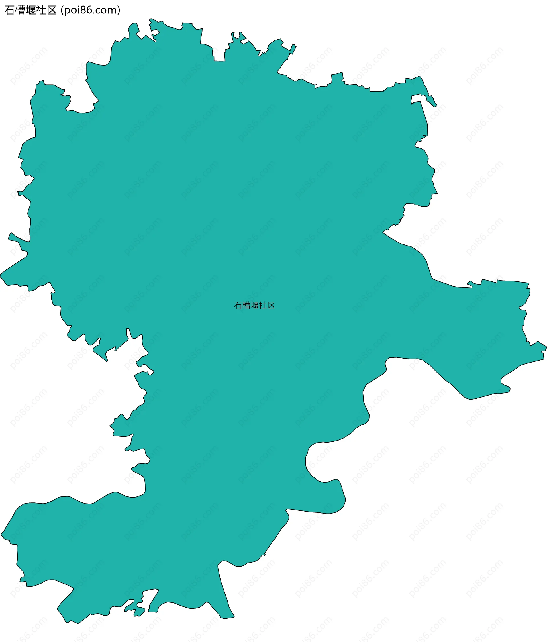 石槽堰社区边界地图