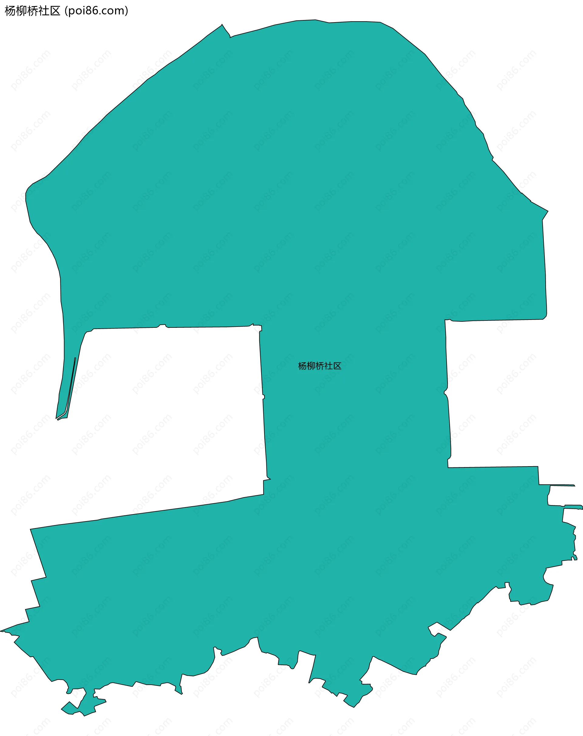 杨柳桥社区边界地图