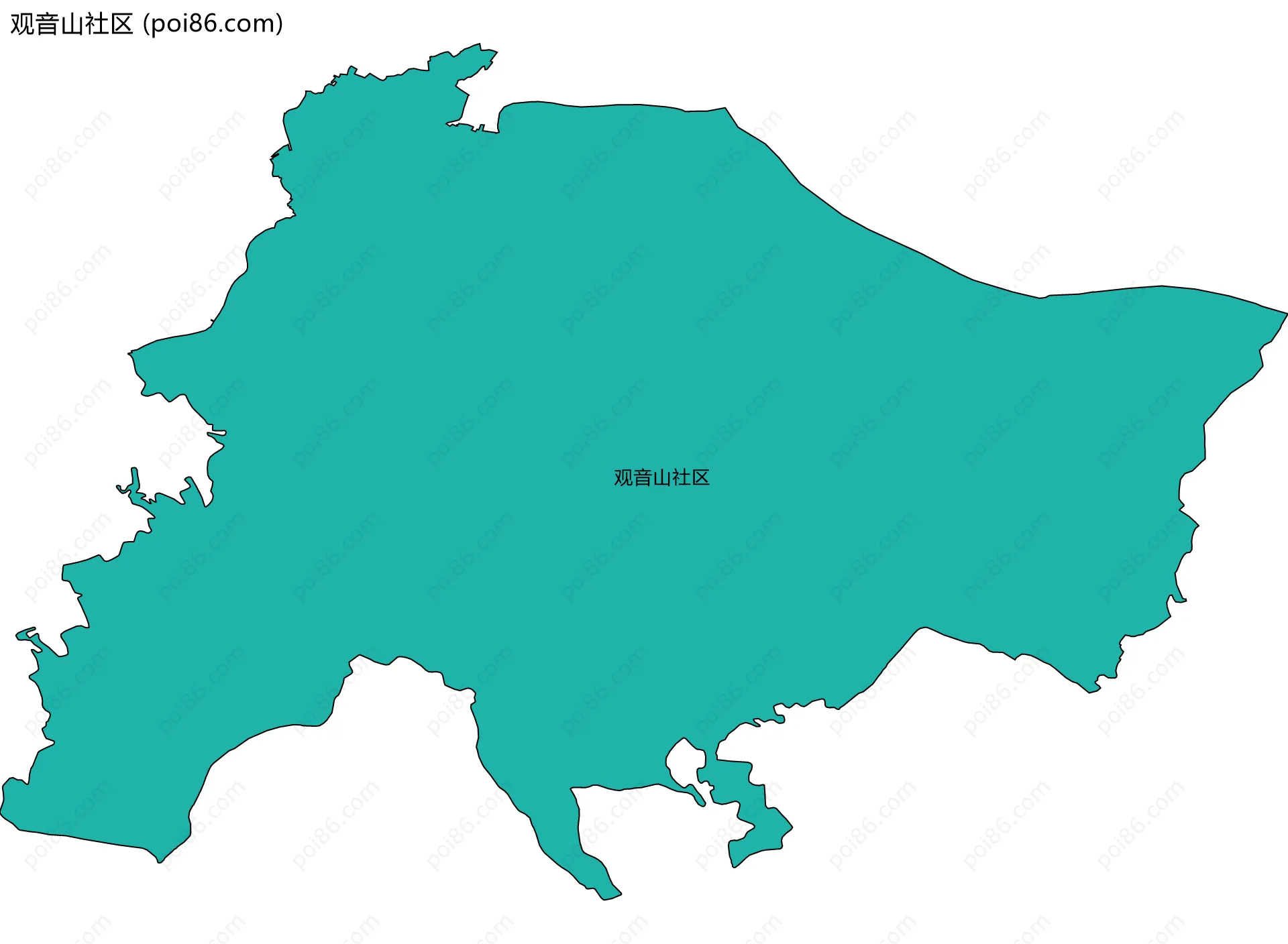 观音山社区边界地图