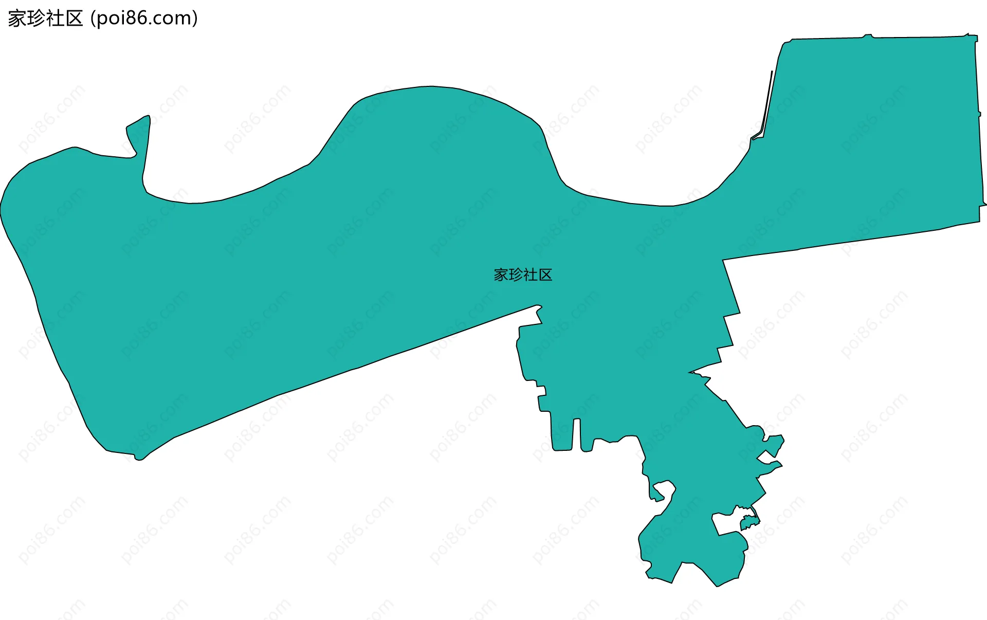 家珍社区边界地图