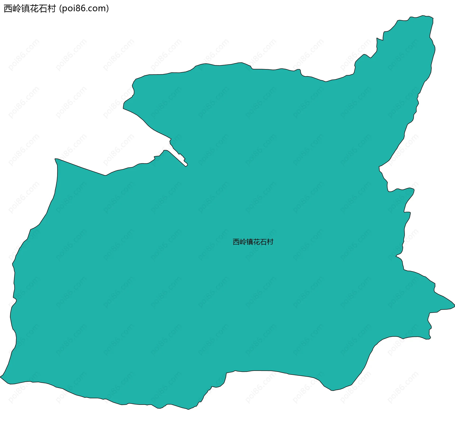 西岭镇花石村边界地图