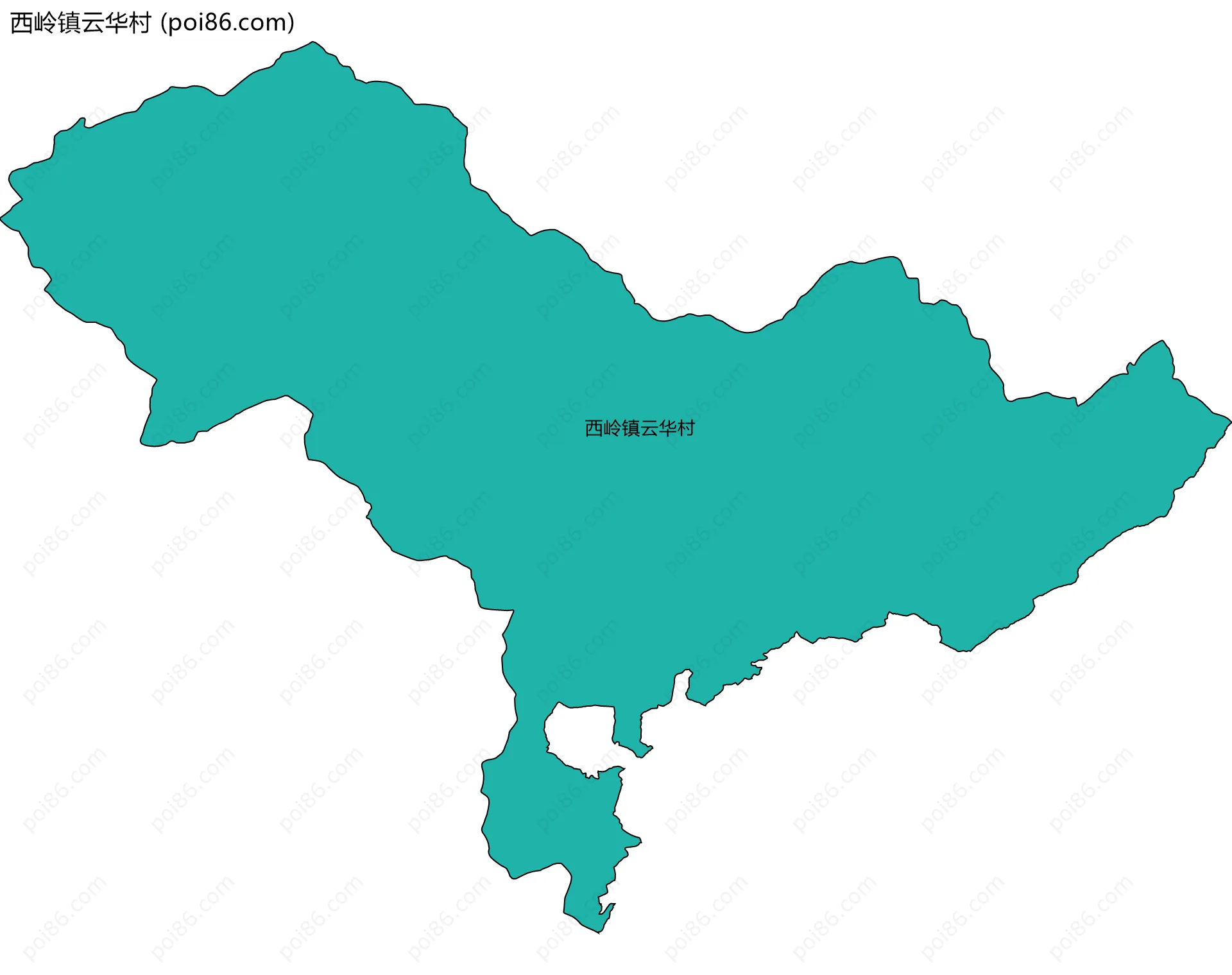 西岭镇云华村边界地图