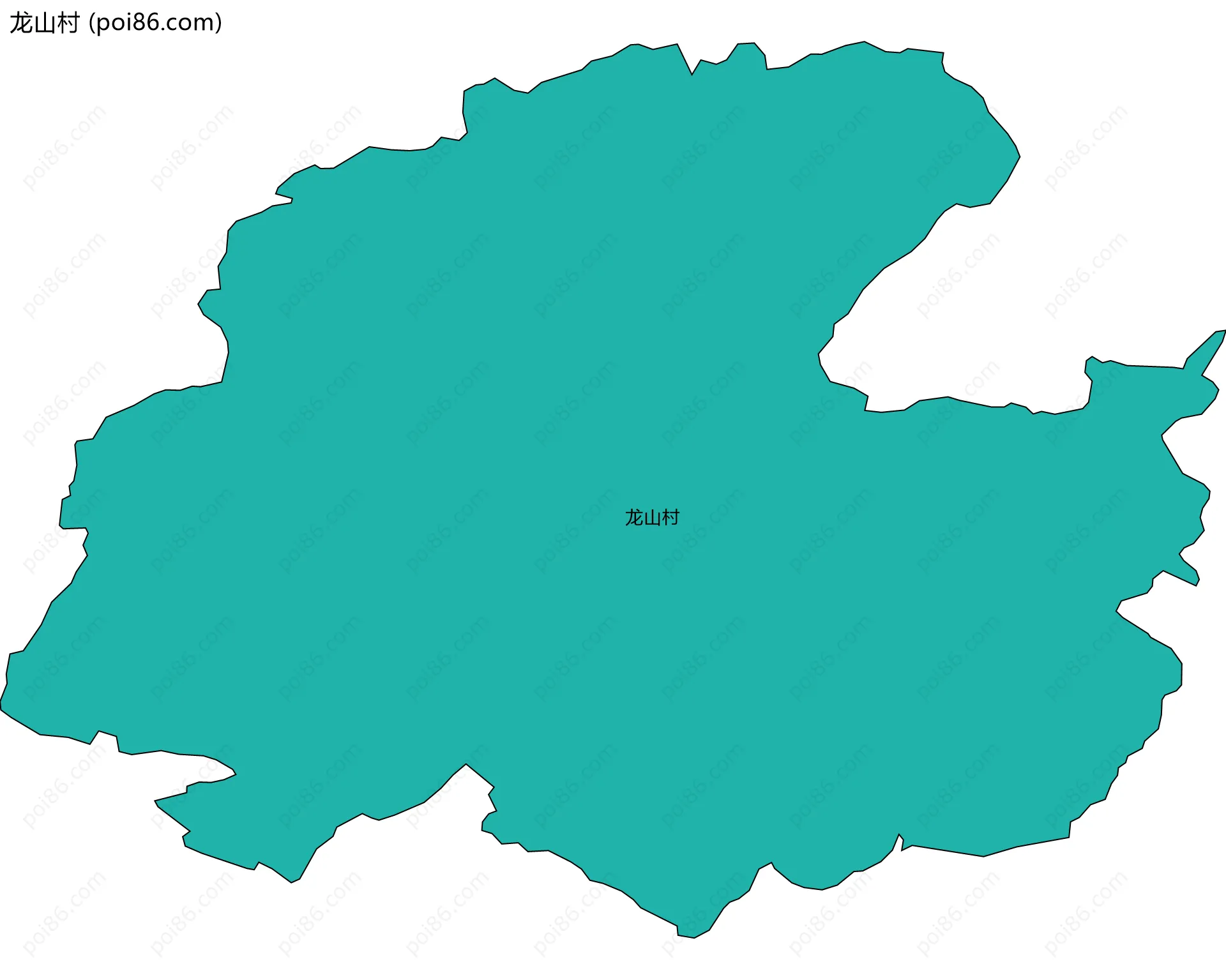 龙山村边界地图
