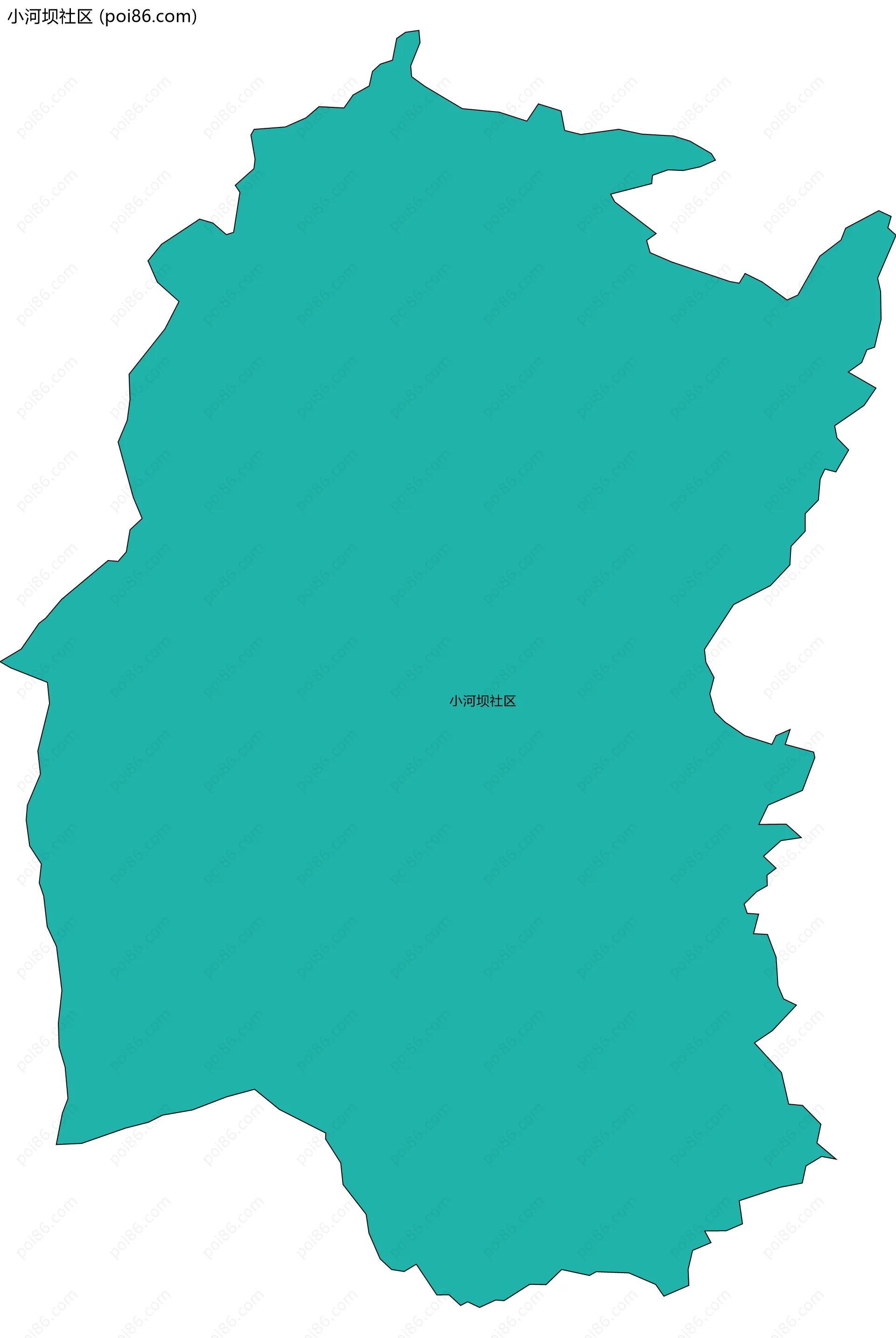 小河坝社区边界地图