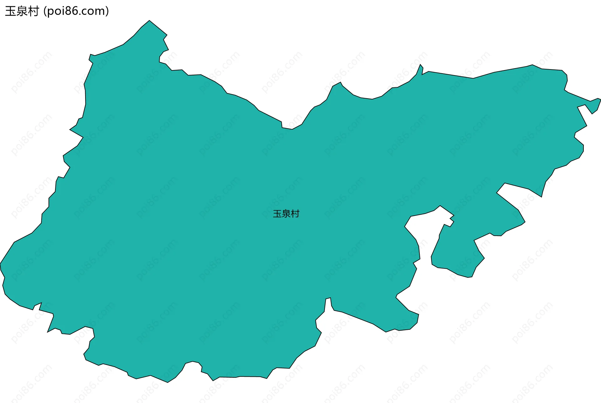 玉泉村边界地图