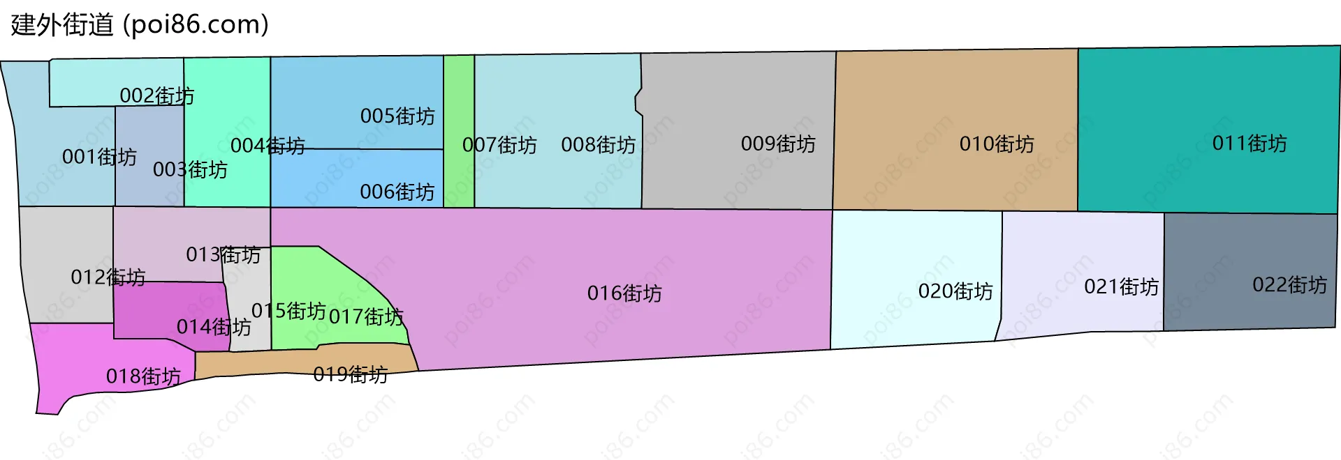 建外街道边界地图(五级行政区划)