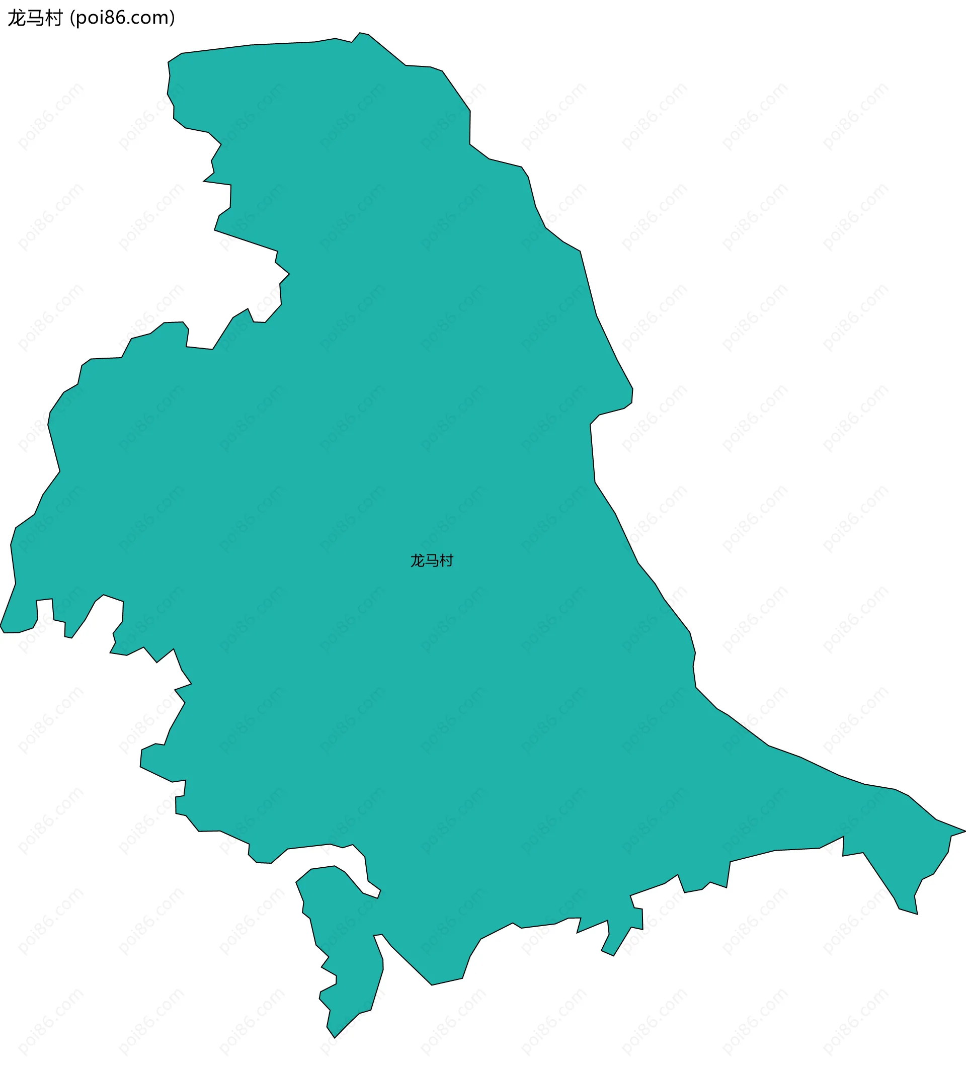 龙马村边界地图