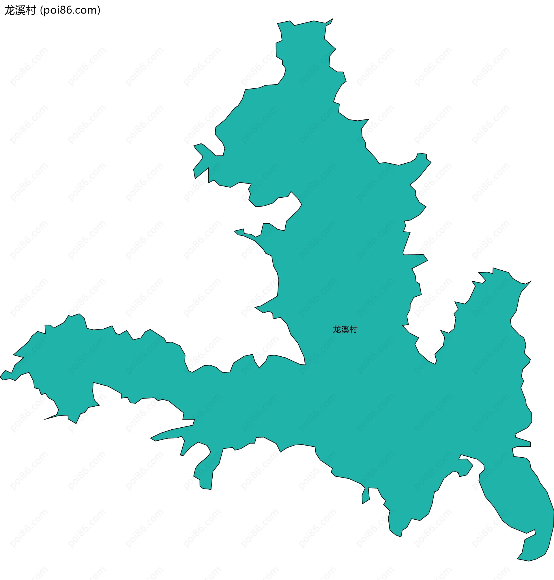 龙溪村边界地图