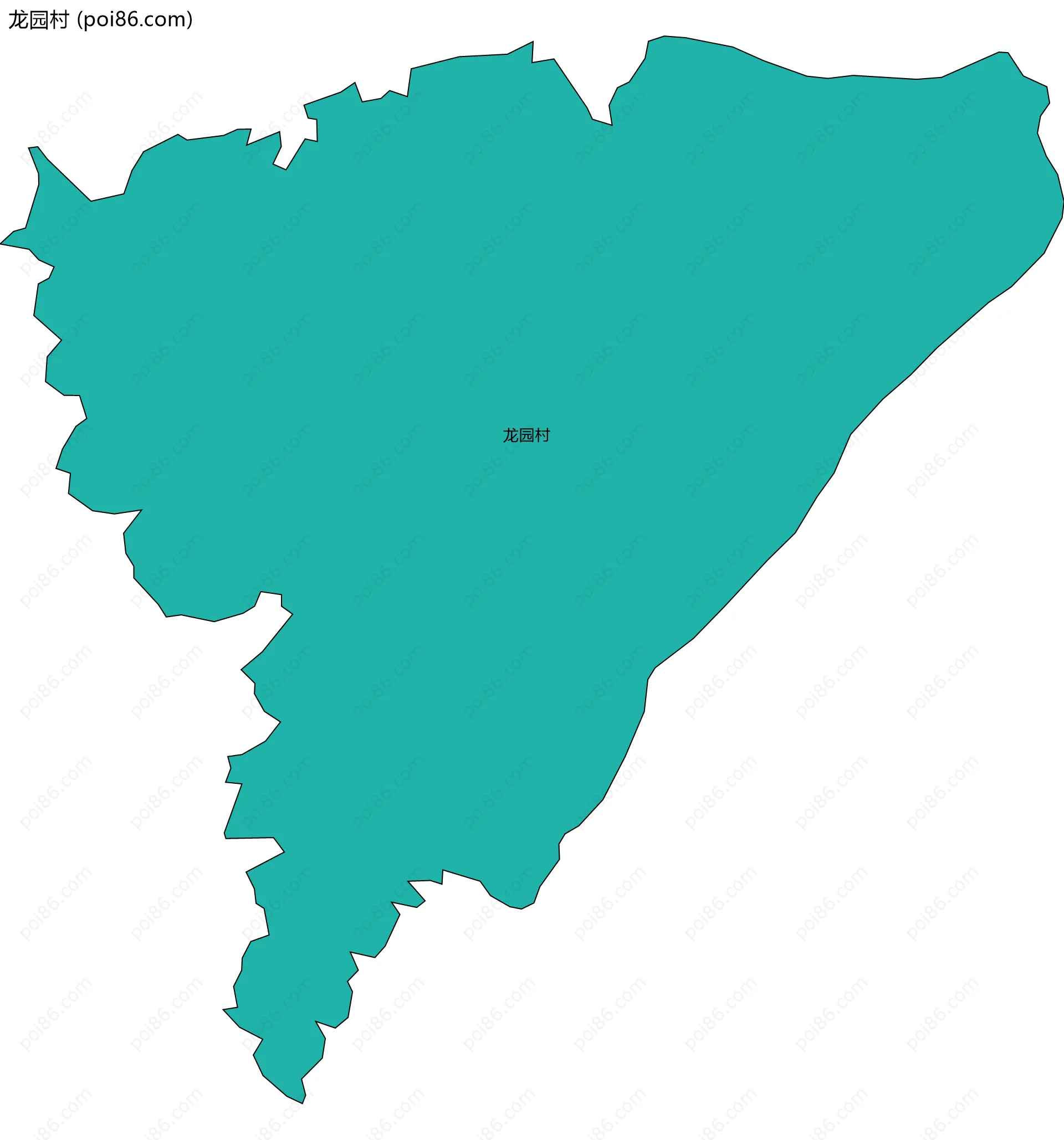 龙园村边界地图