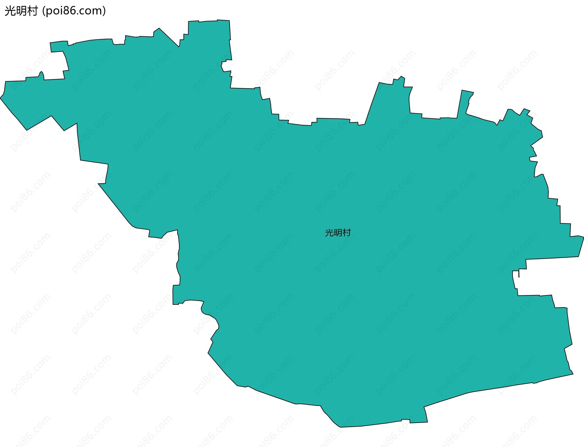 光明村边界地图