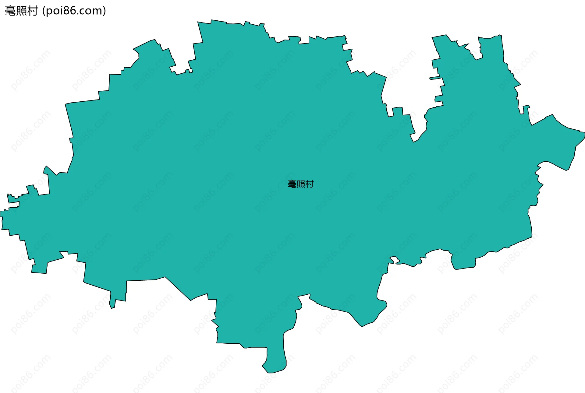 毫照村边界地图