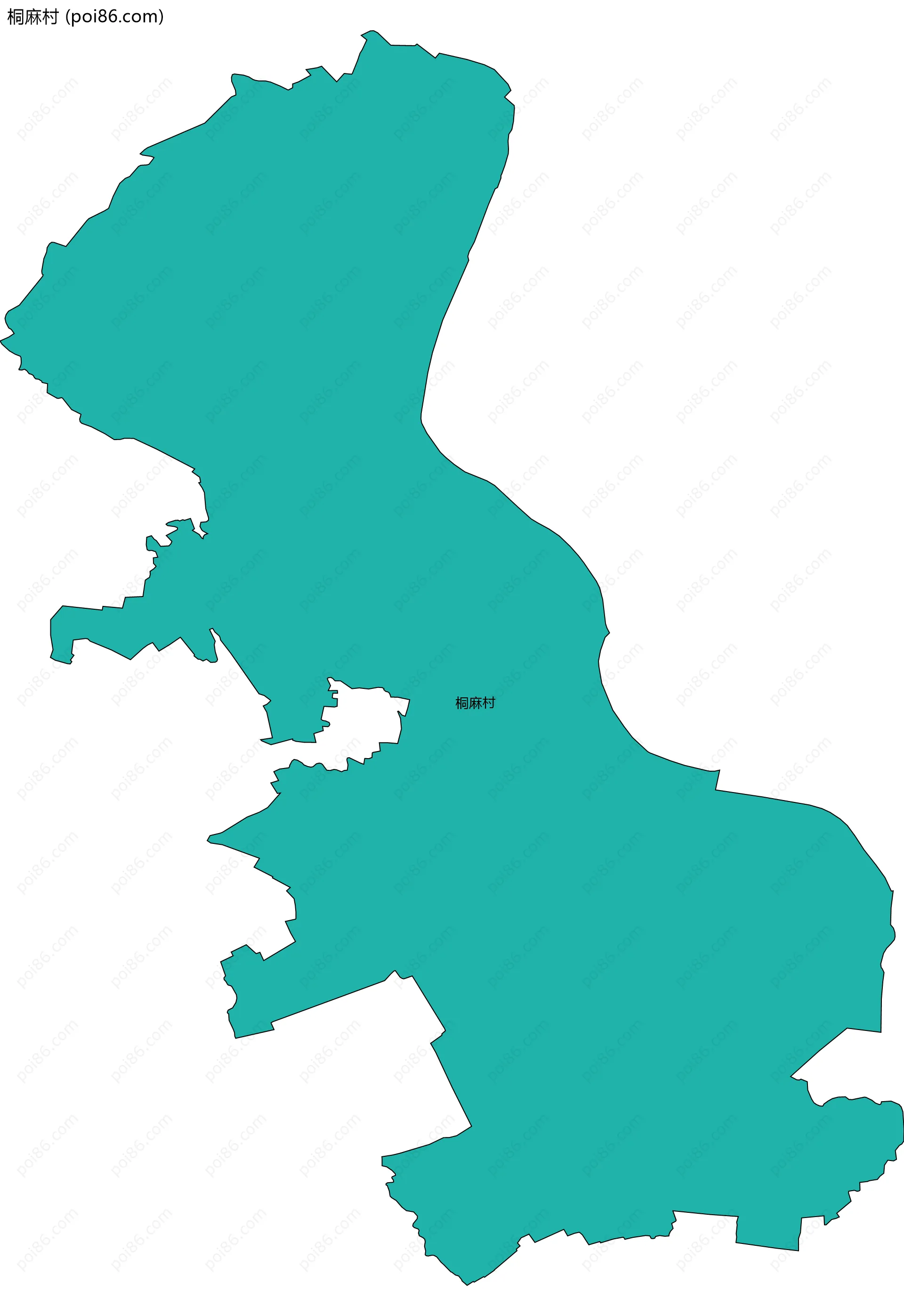 桐麻村边界地图