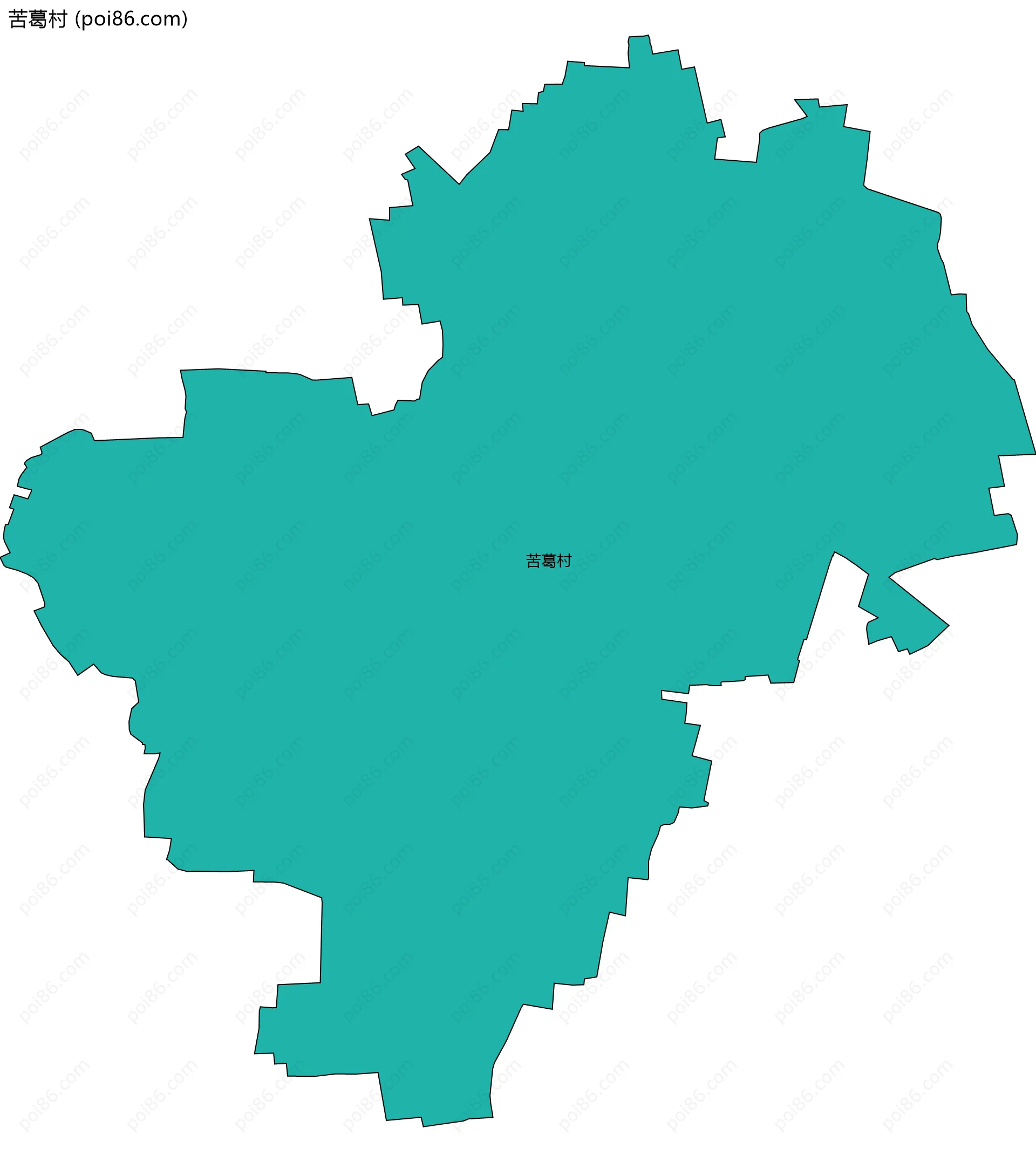 苦葛村边界地图