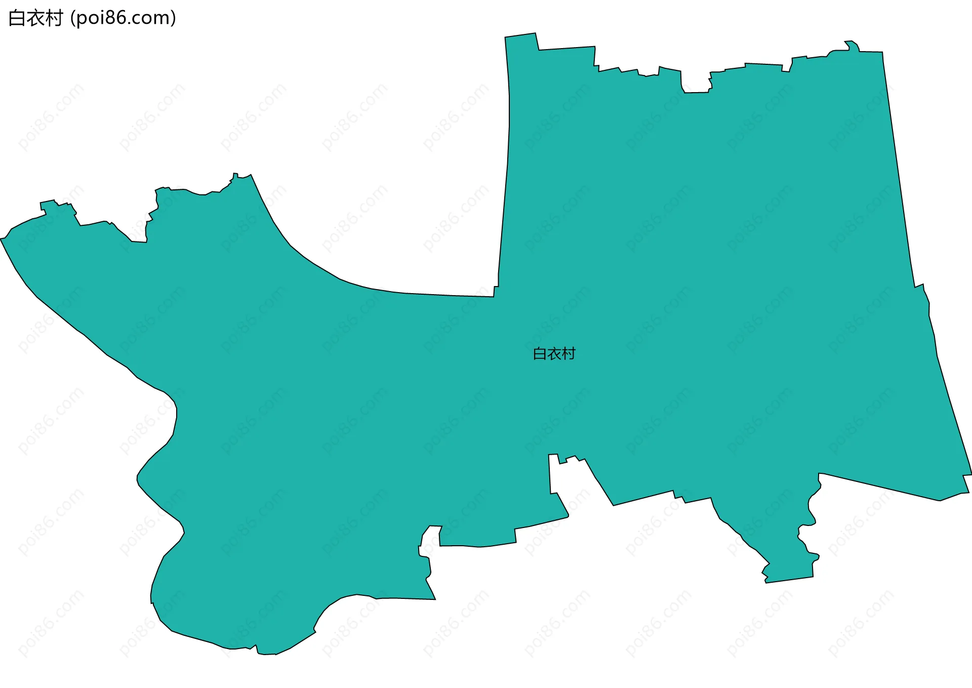 白衣村边界地图