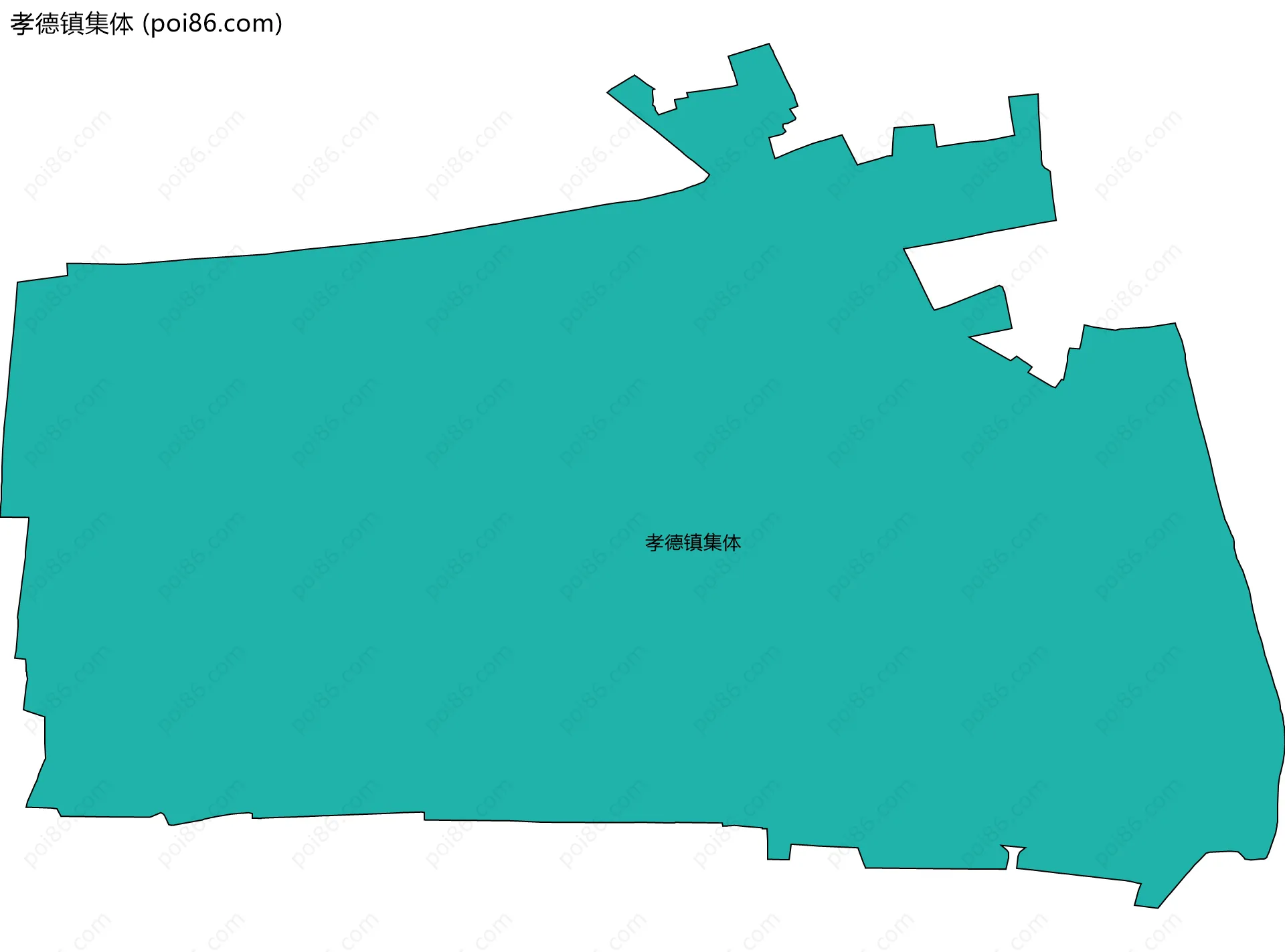 孝德镇集体边界地图