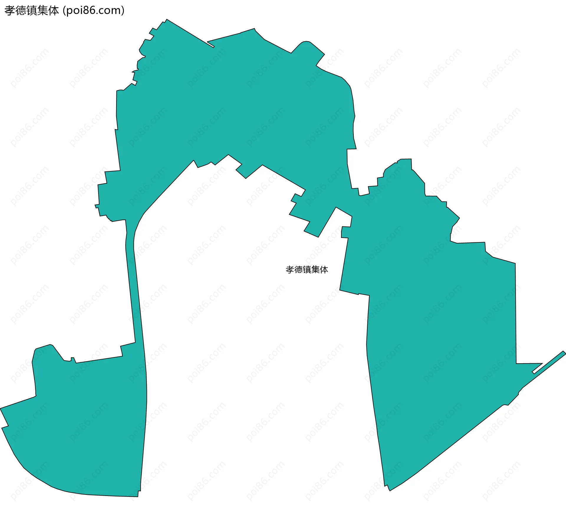 孝德镇集体边界地图