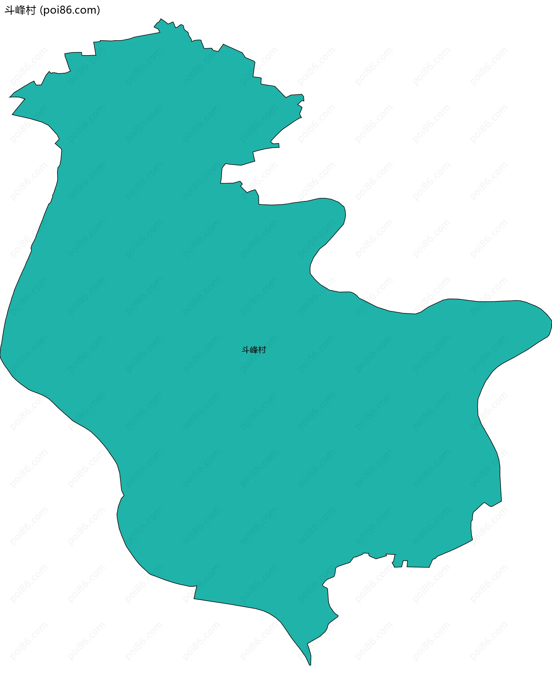 斗峰村边界地图
