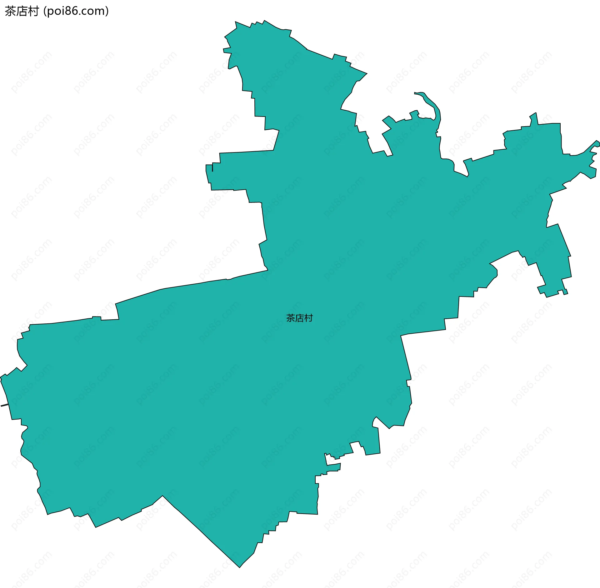 茶店村边界地图