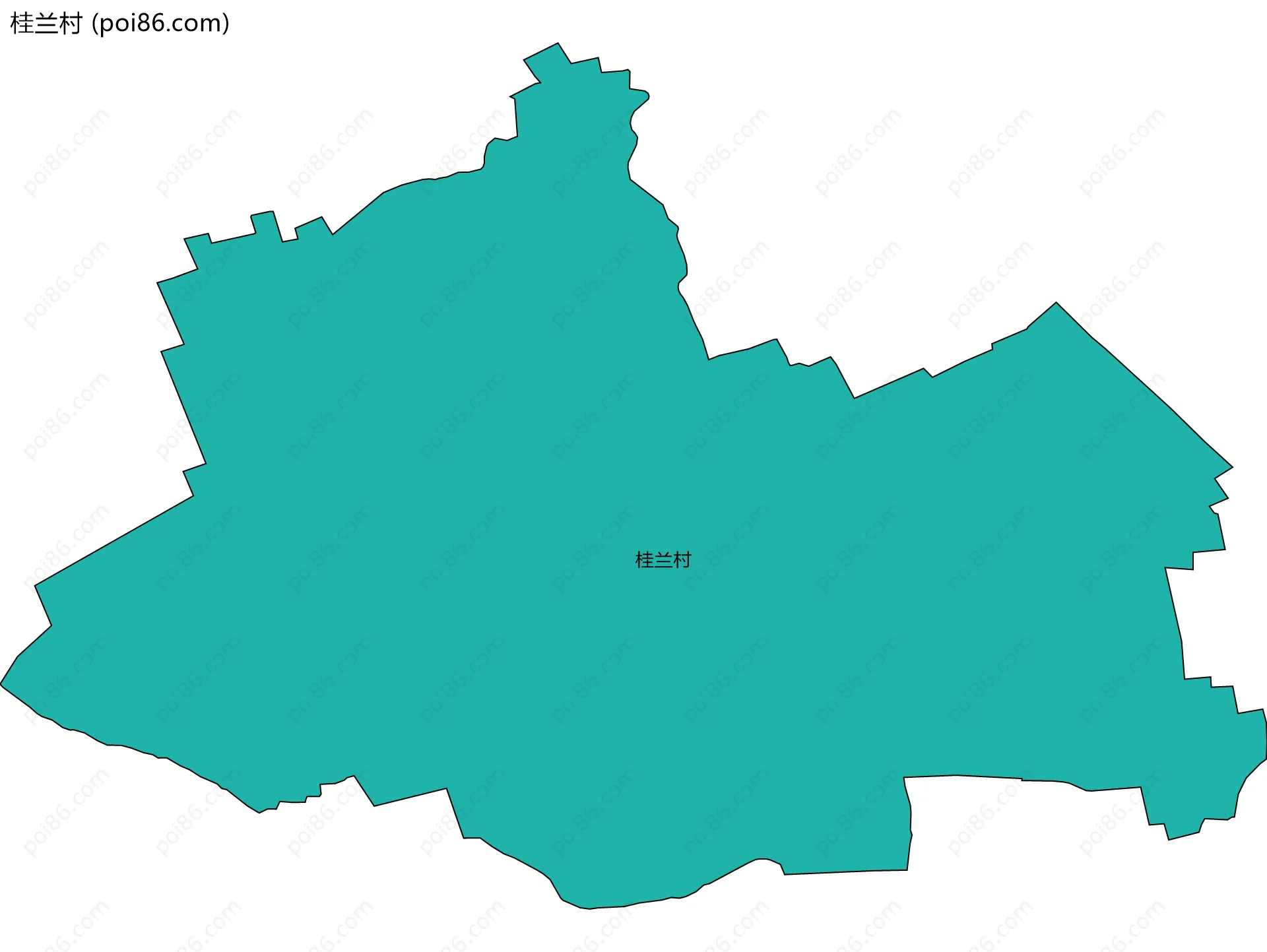 桂兰村边界地图
