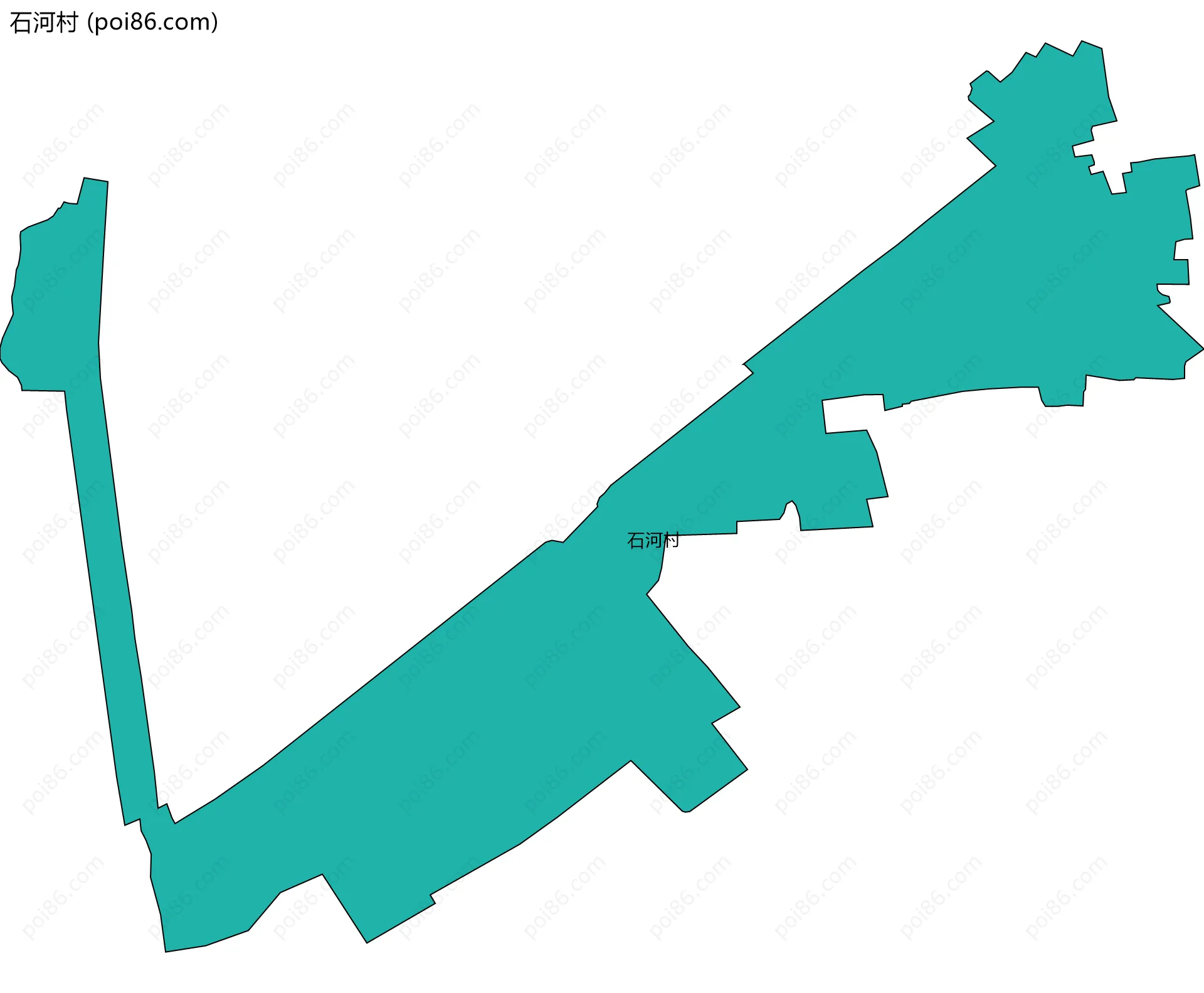 石河村边界地图