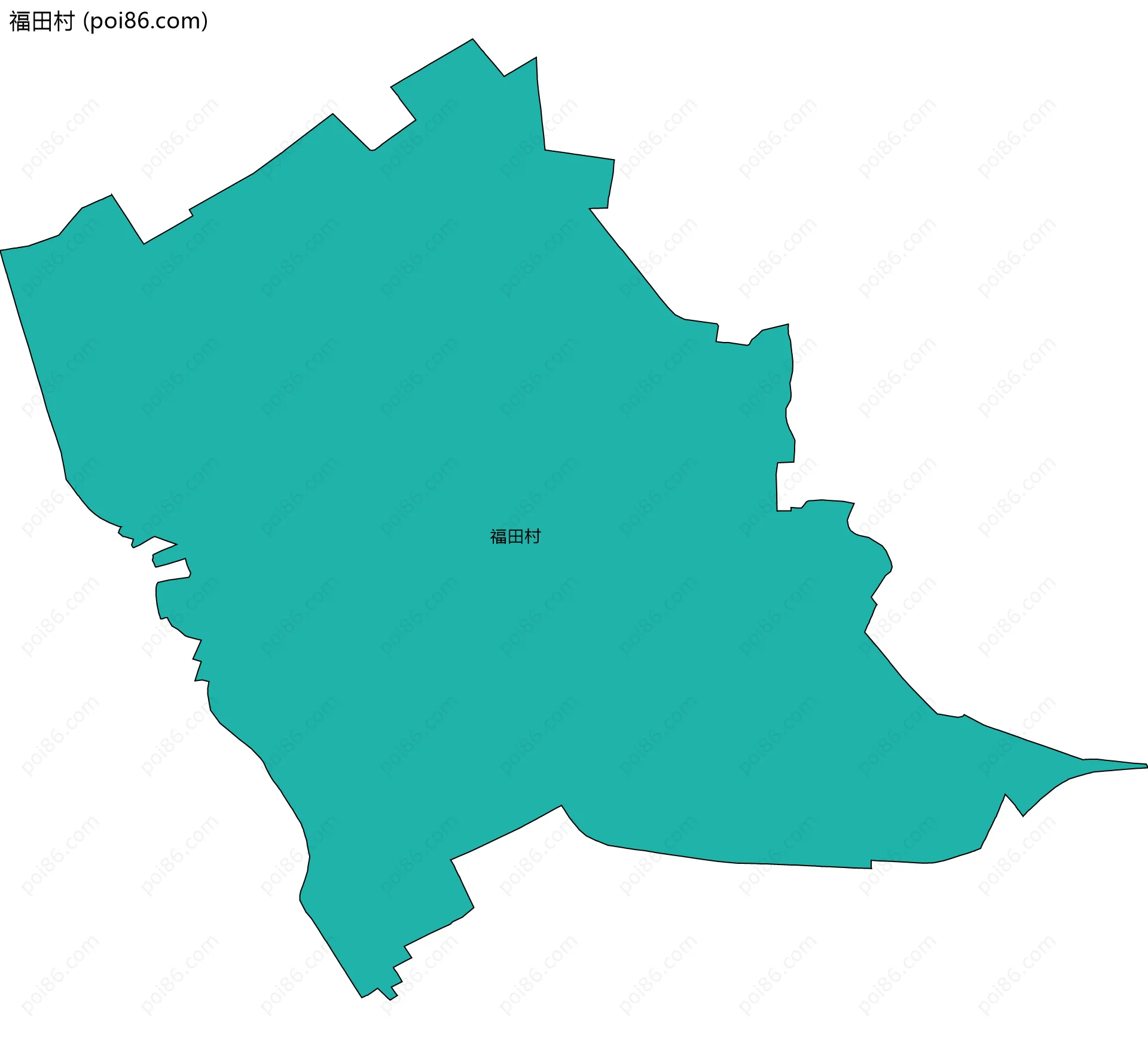 福田村边界地图