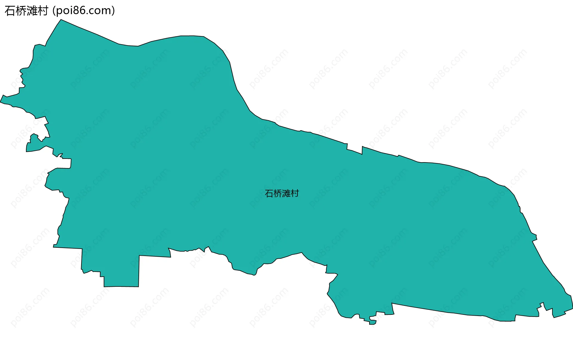 石桥滩村边界地图