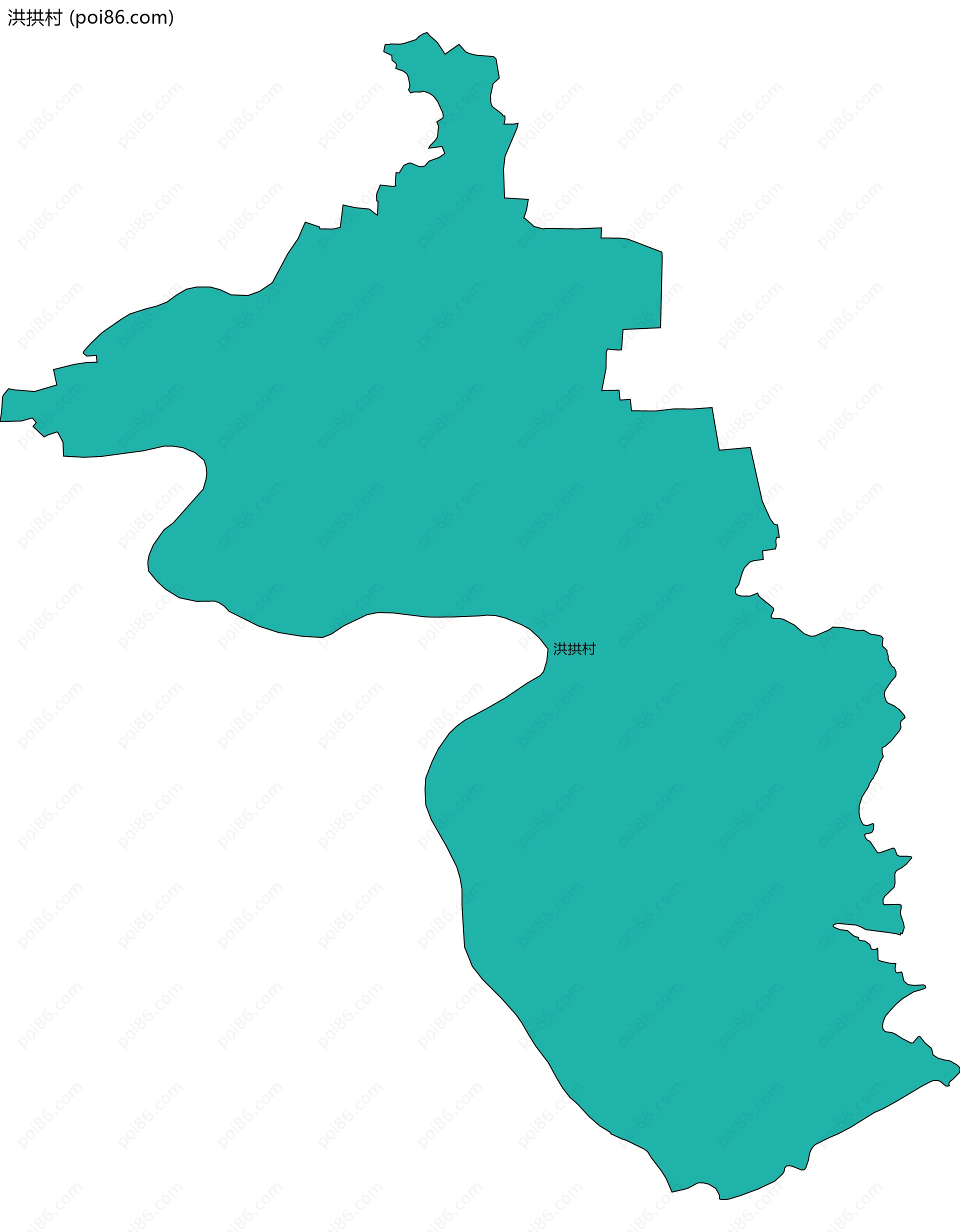 洪拱村边界地图