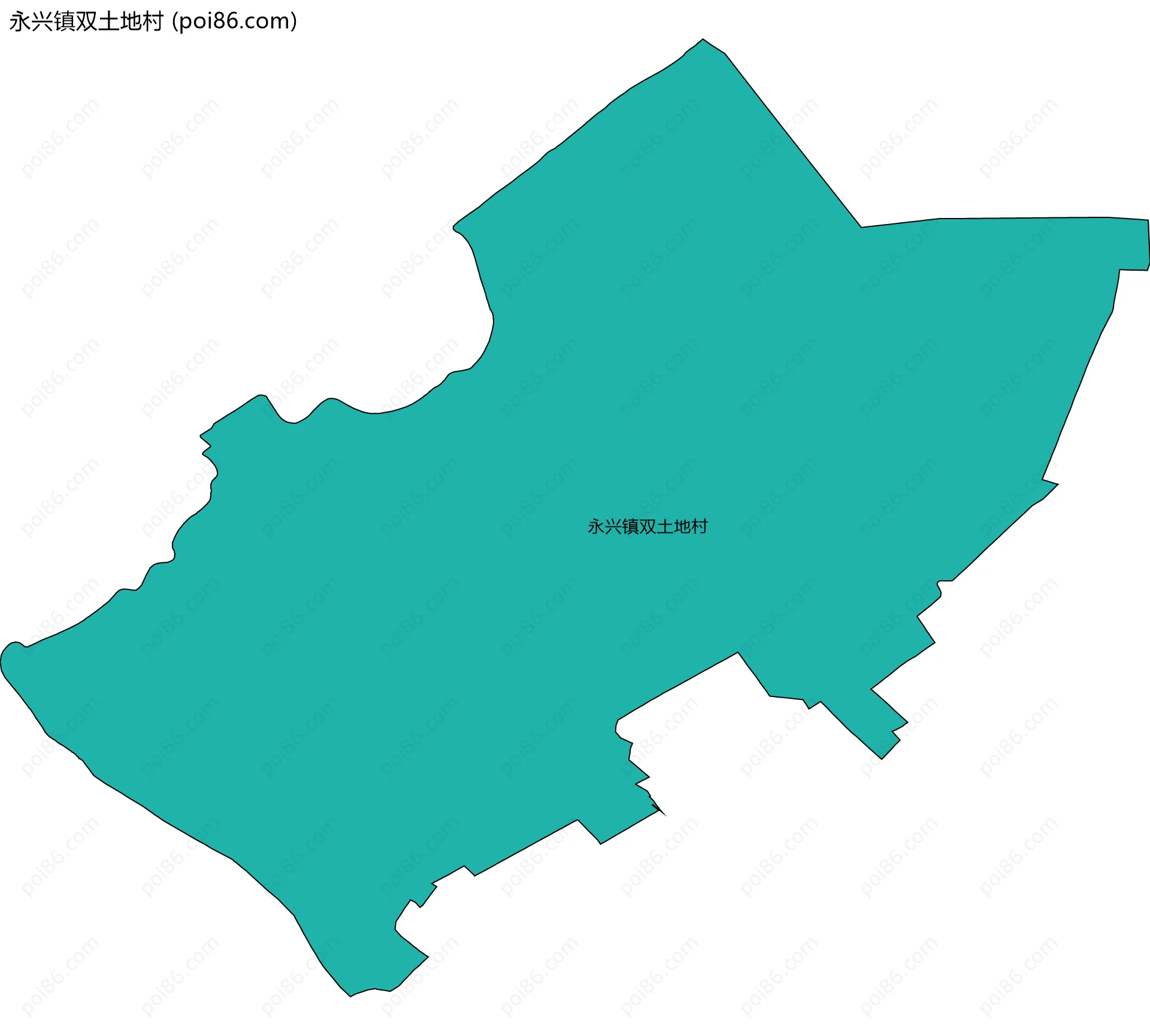 永兴镇双土地村边界地图