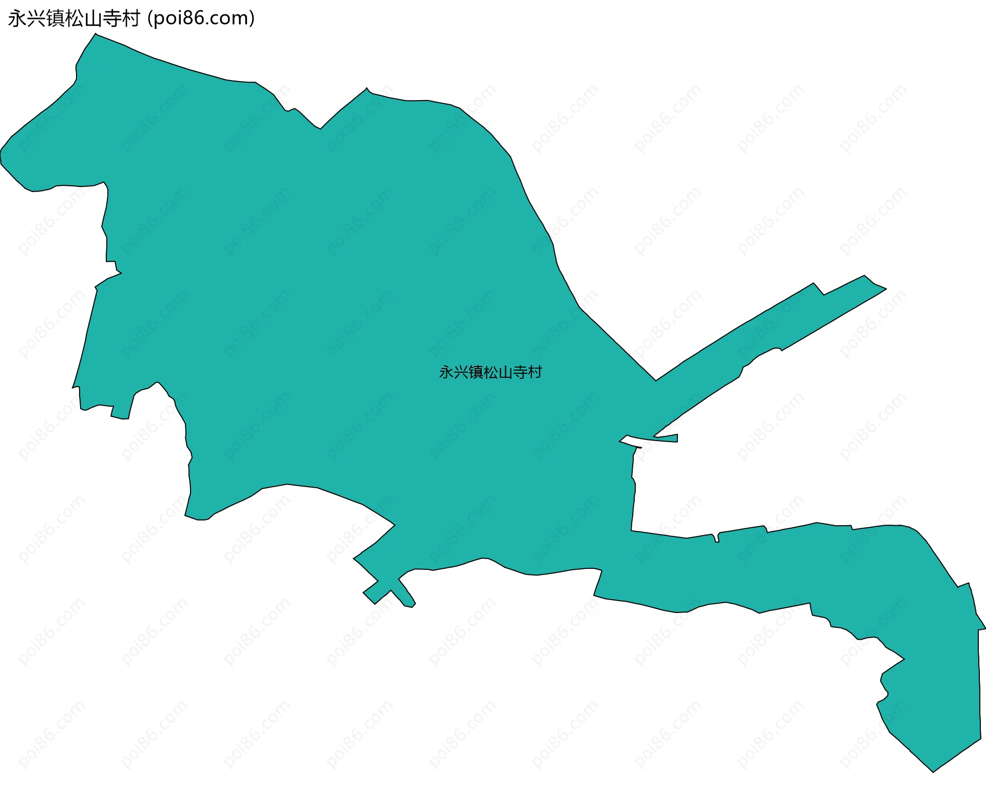 永兴镇松山寺村边界地图