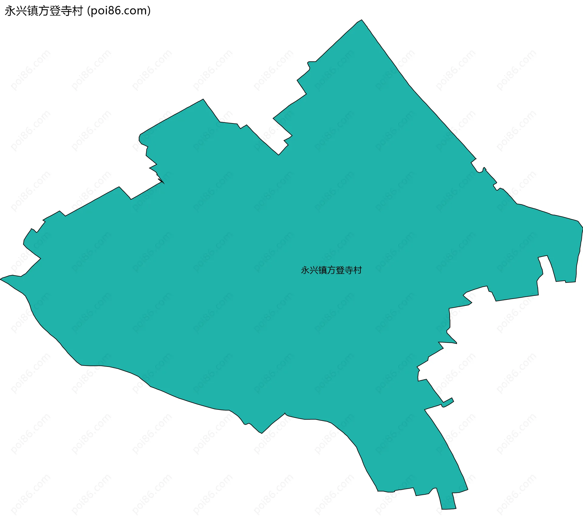 永兴镇方登寺村边界地图
