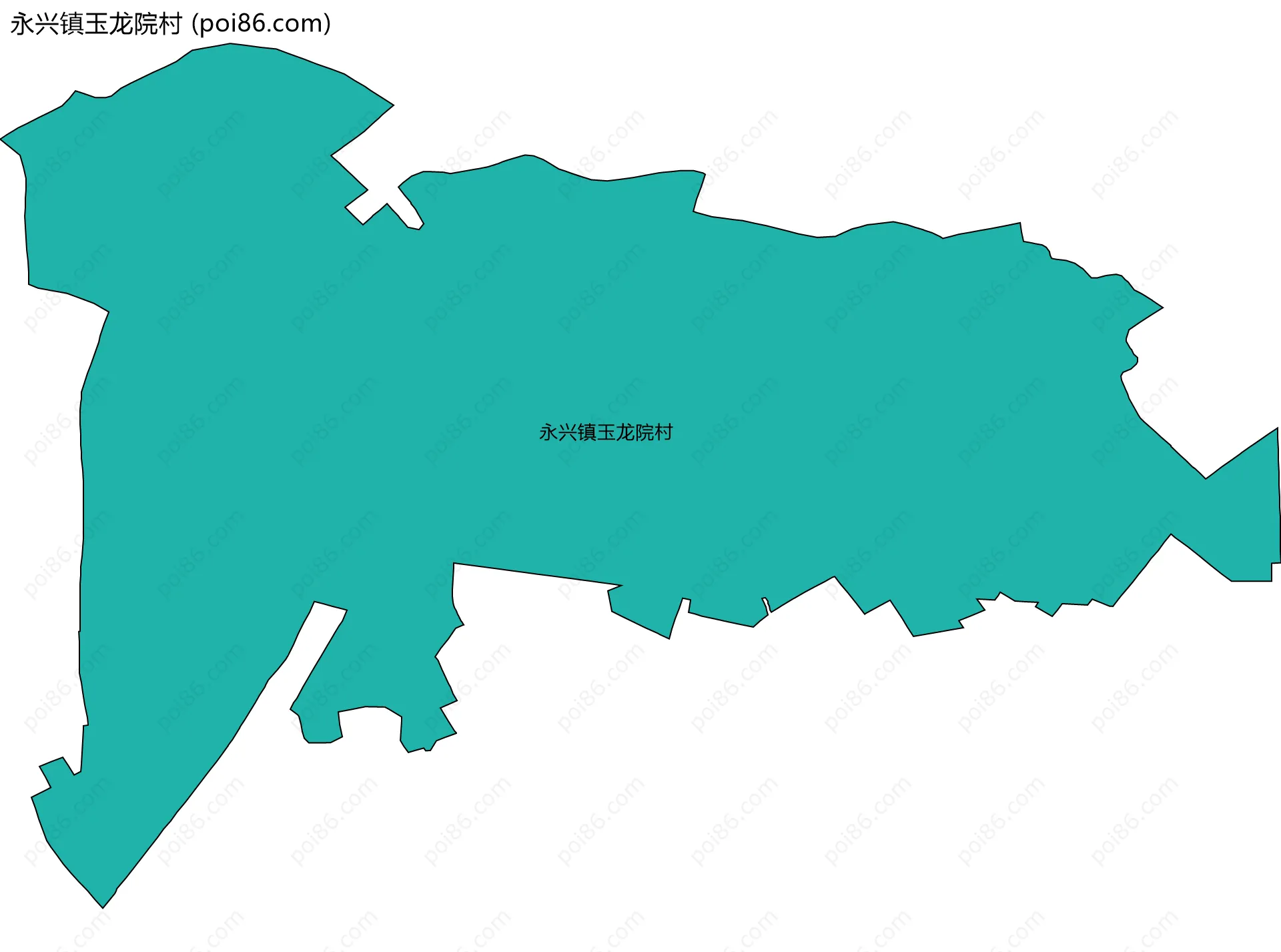永兴镇玉龙院村边界地图