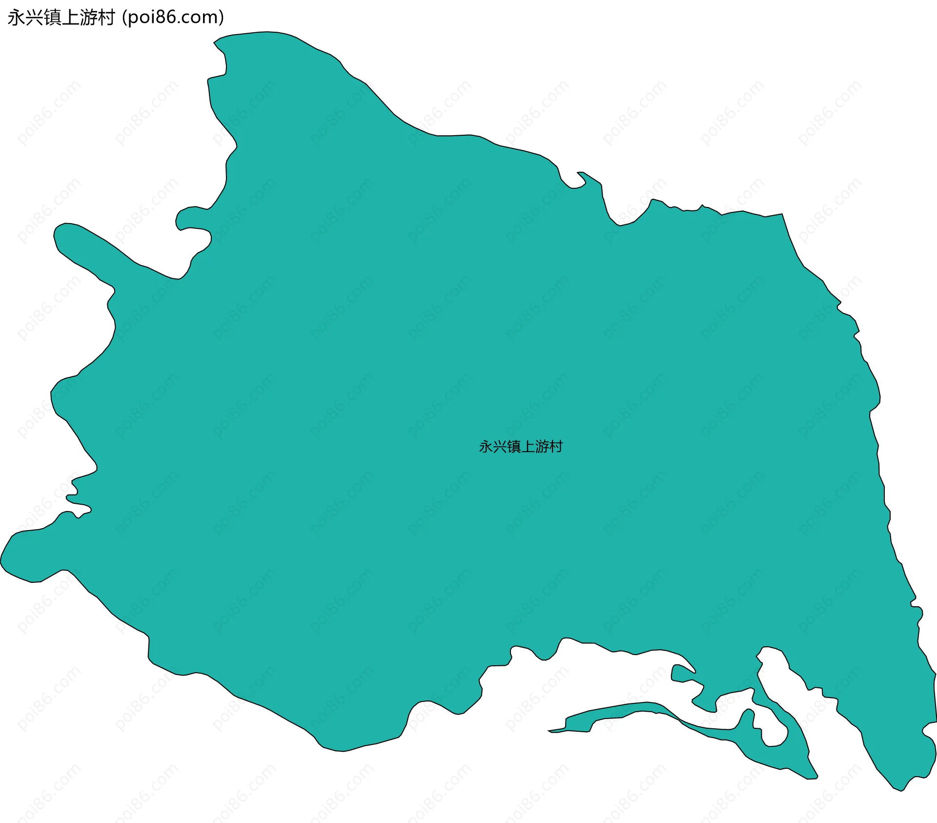 永兴镇上游村边界地图