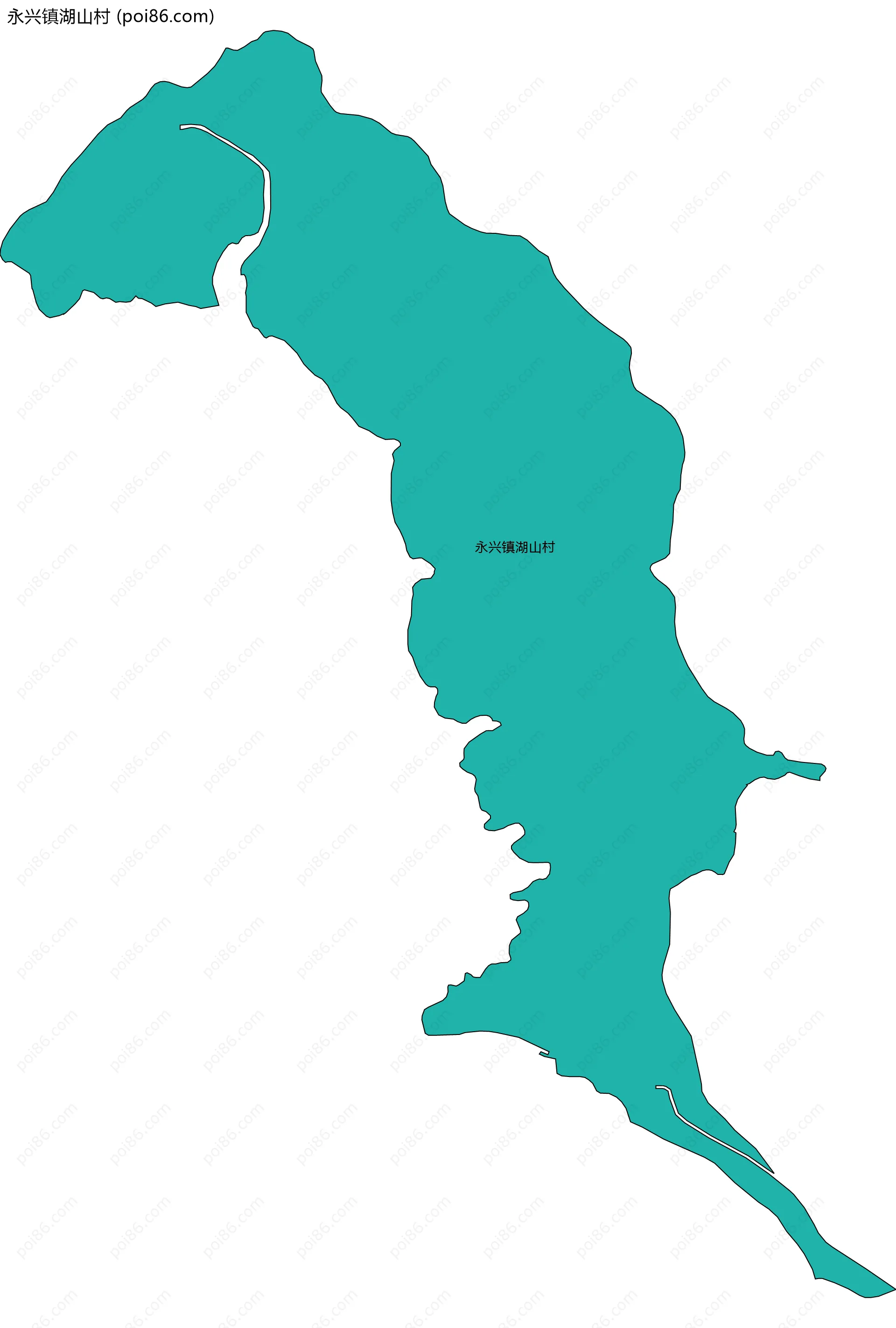 永兴镇湖山村边界地图