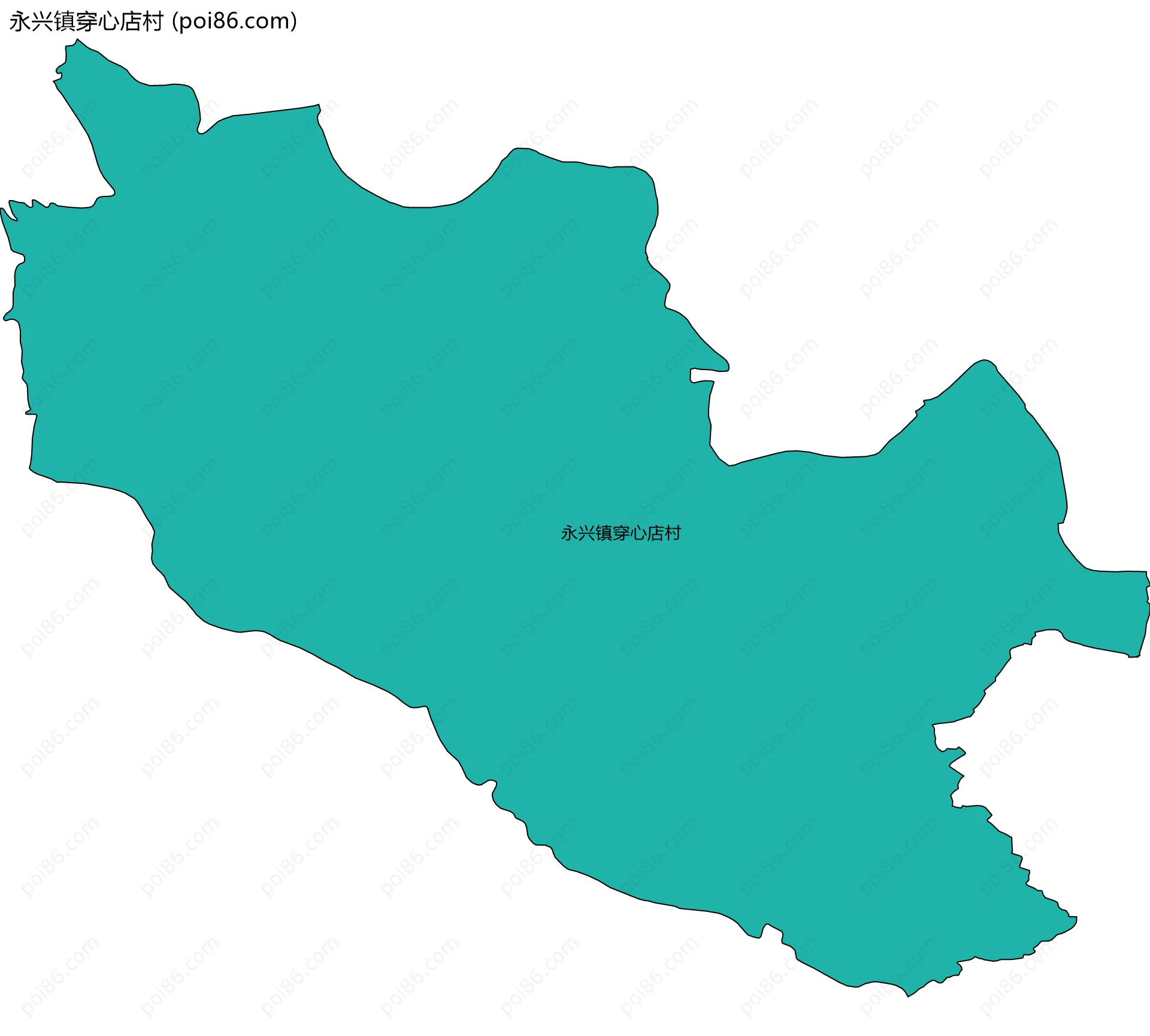 永兴镇穿心店村边界地图