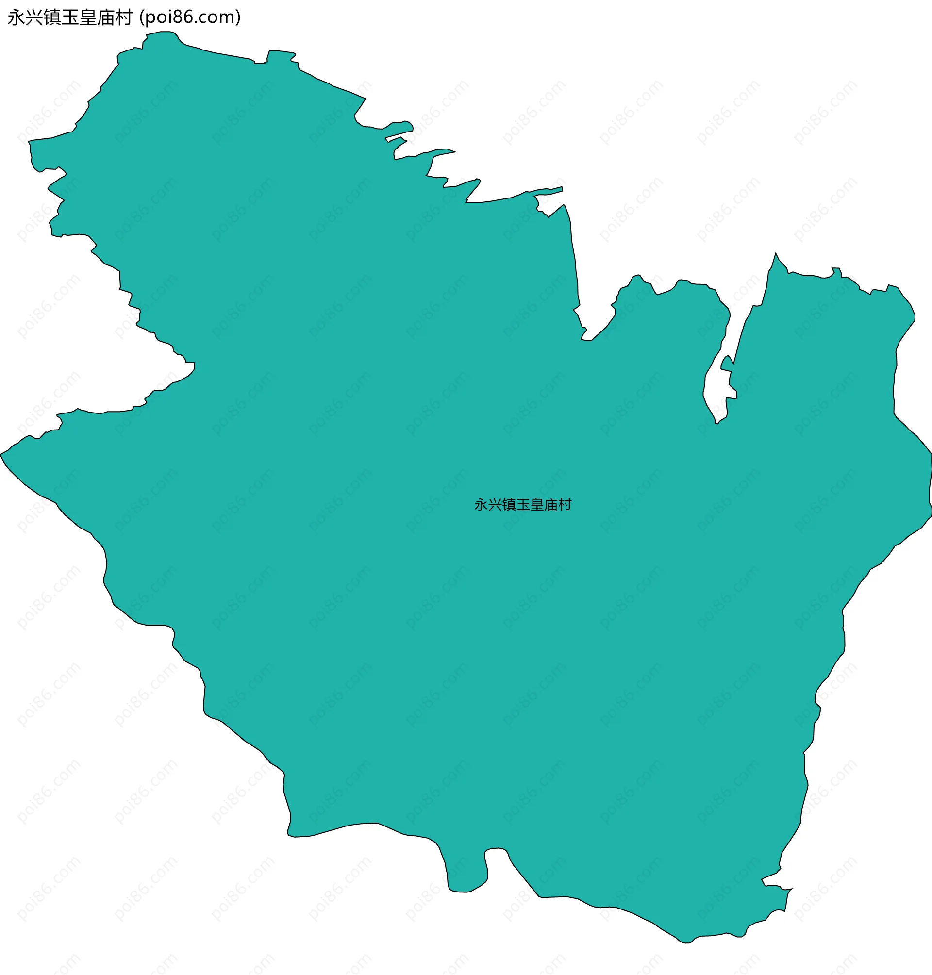 永兴镇玉皇庙村边界地图
