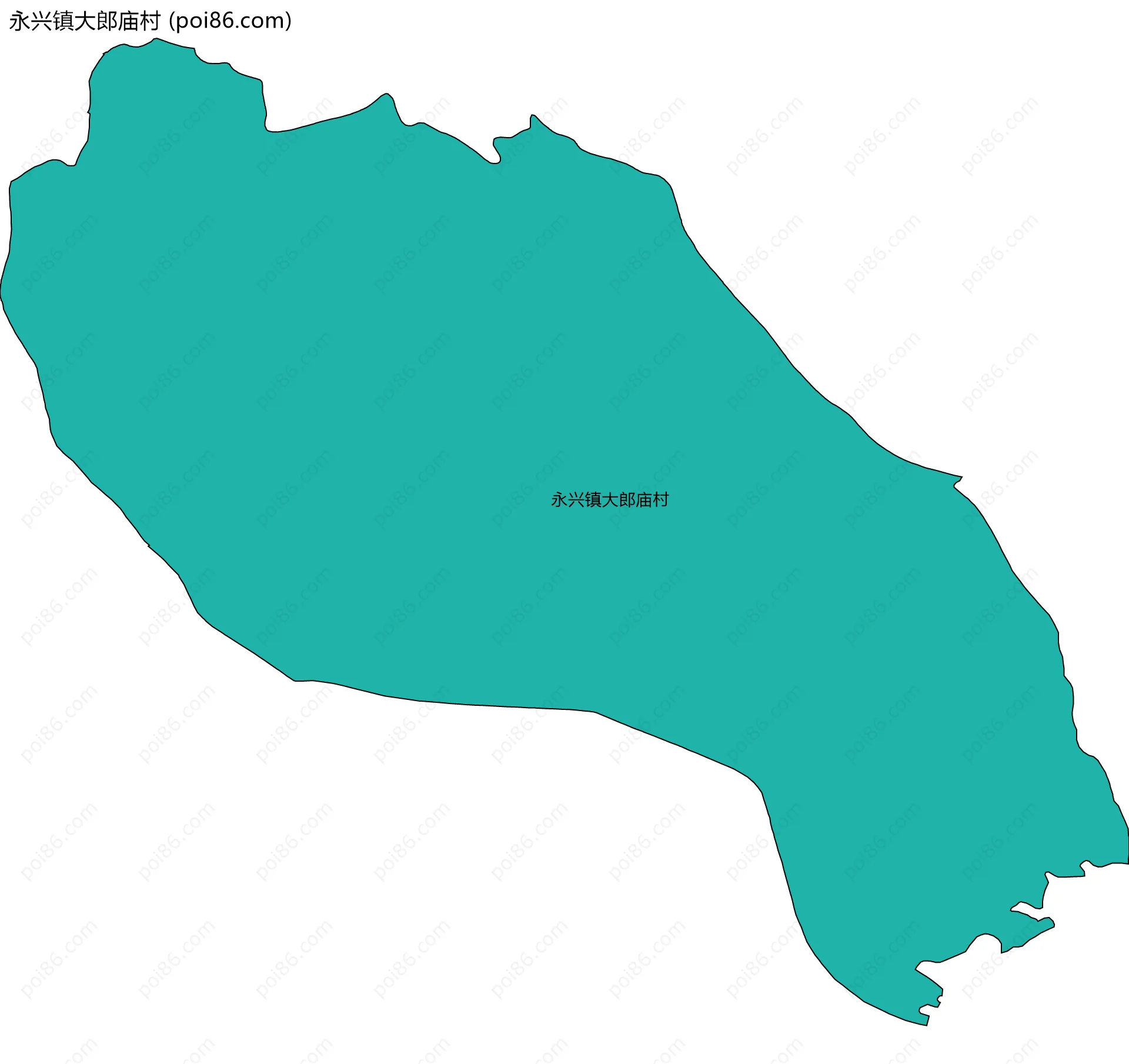 永兴镇大郎庙村边界地图