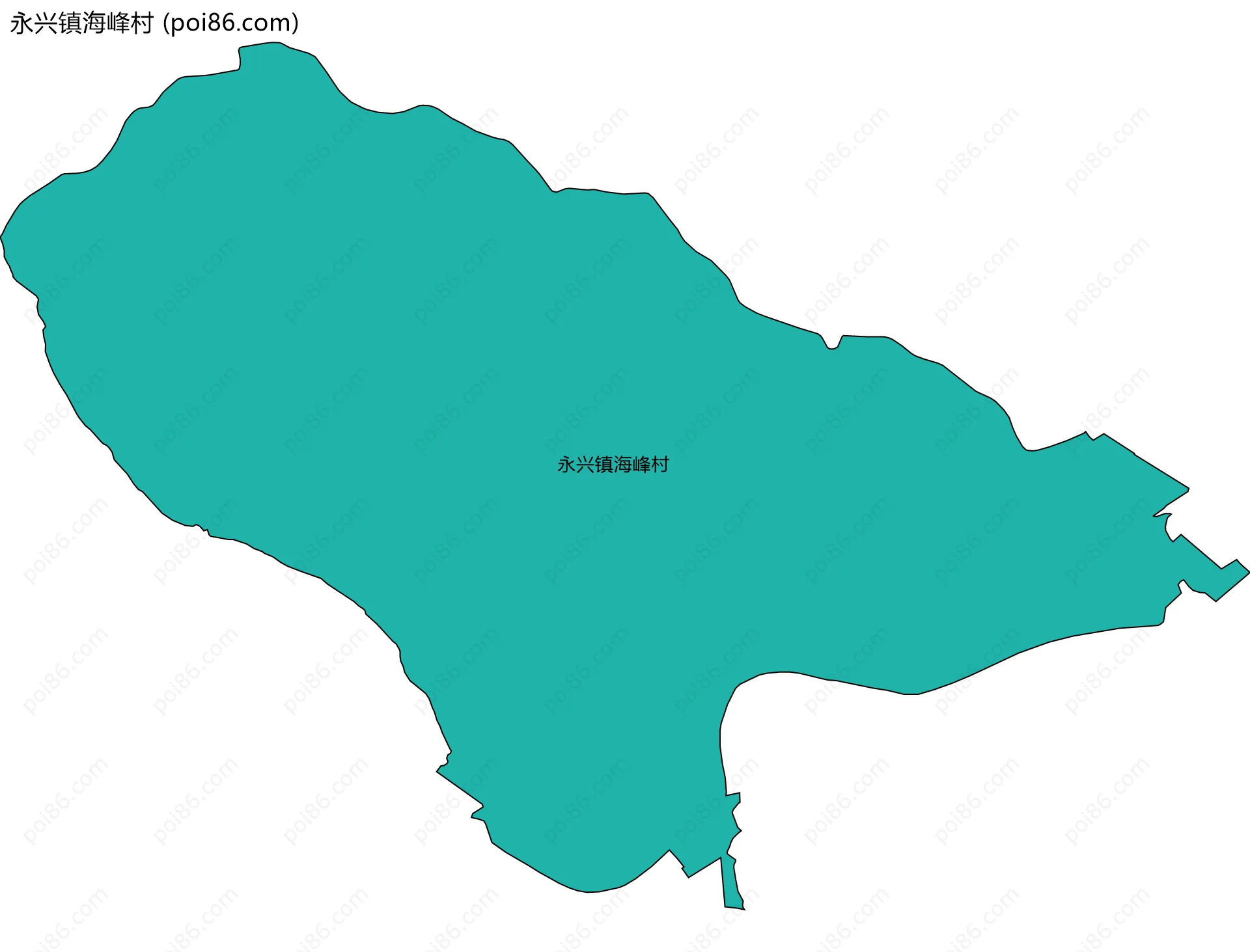 永兴镇海峰村边界地图