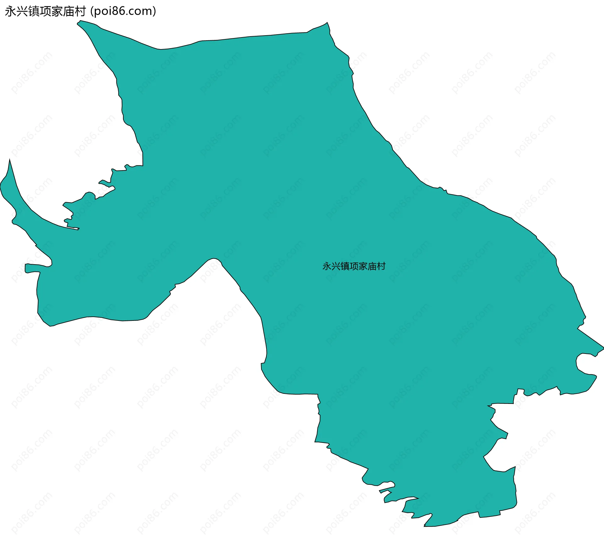 永兴镇项家庙村边界地图