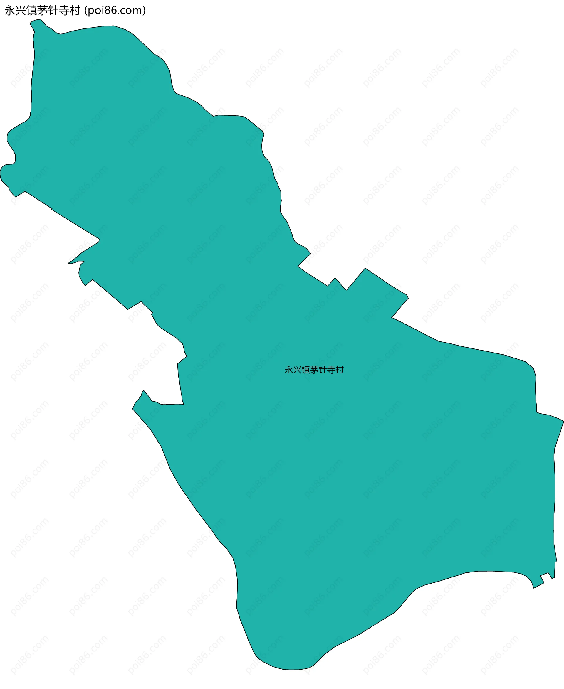 永兴镇茅针寺村边界地图