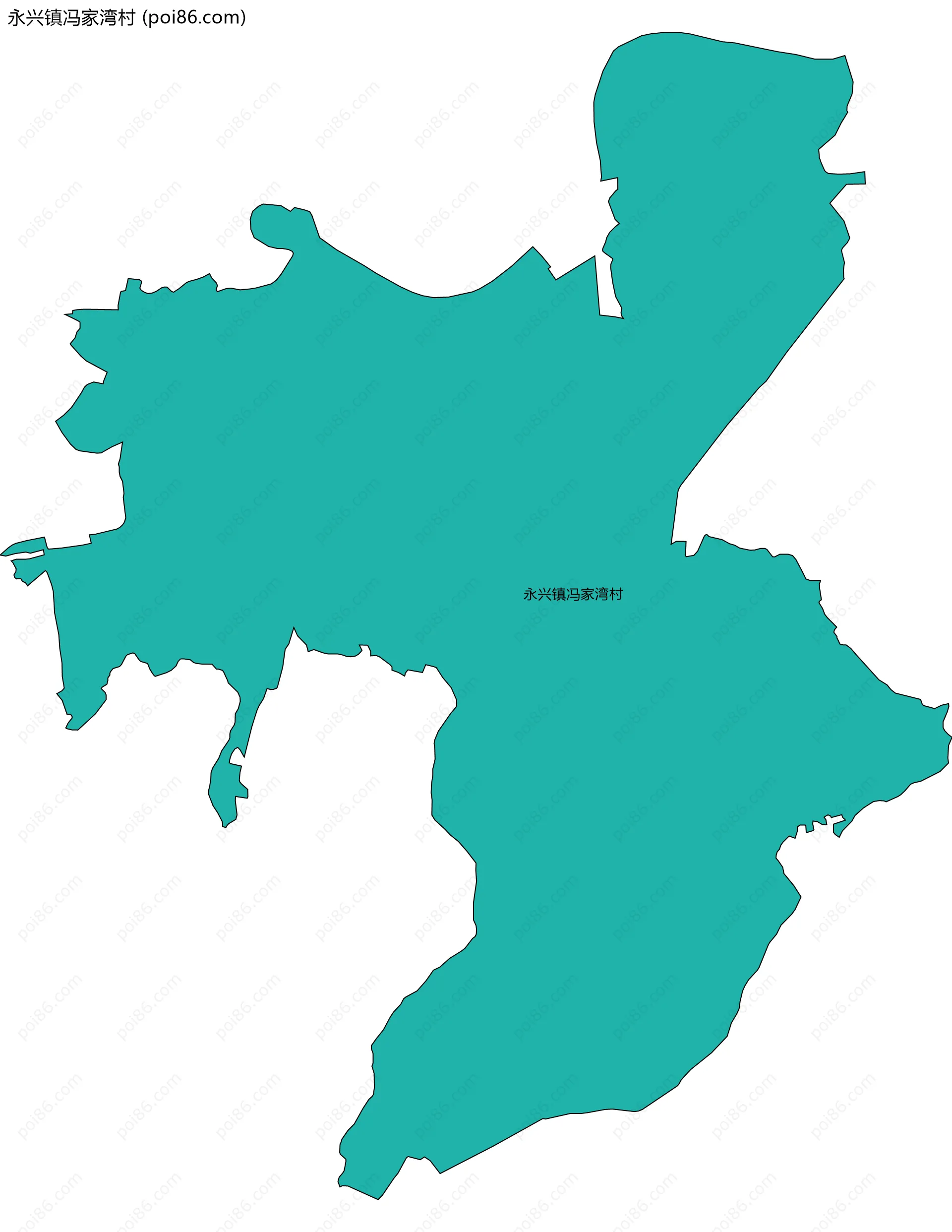 永兴镇冯家湾村边界地图